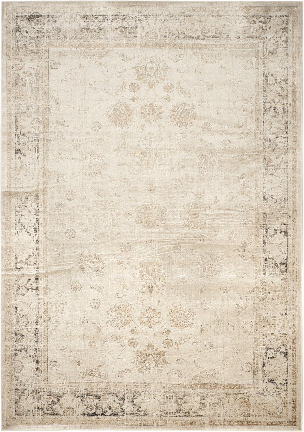 Vintage Stone 8 ft. x 10 ft. Distressed Border Area Rug