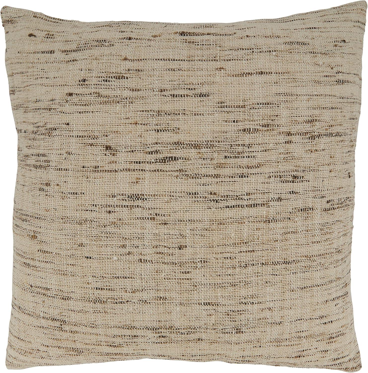 Saro Lifestyle Textured Pillow - Poly Filled, 20" Square, Oatmeal