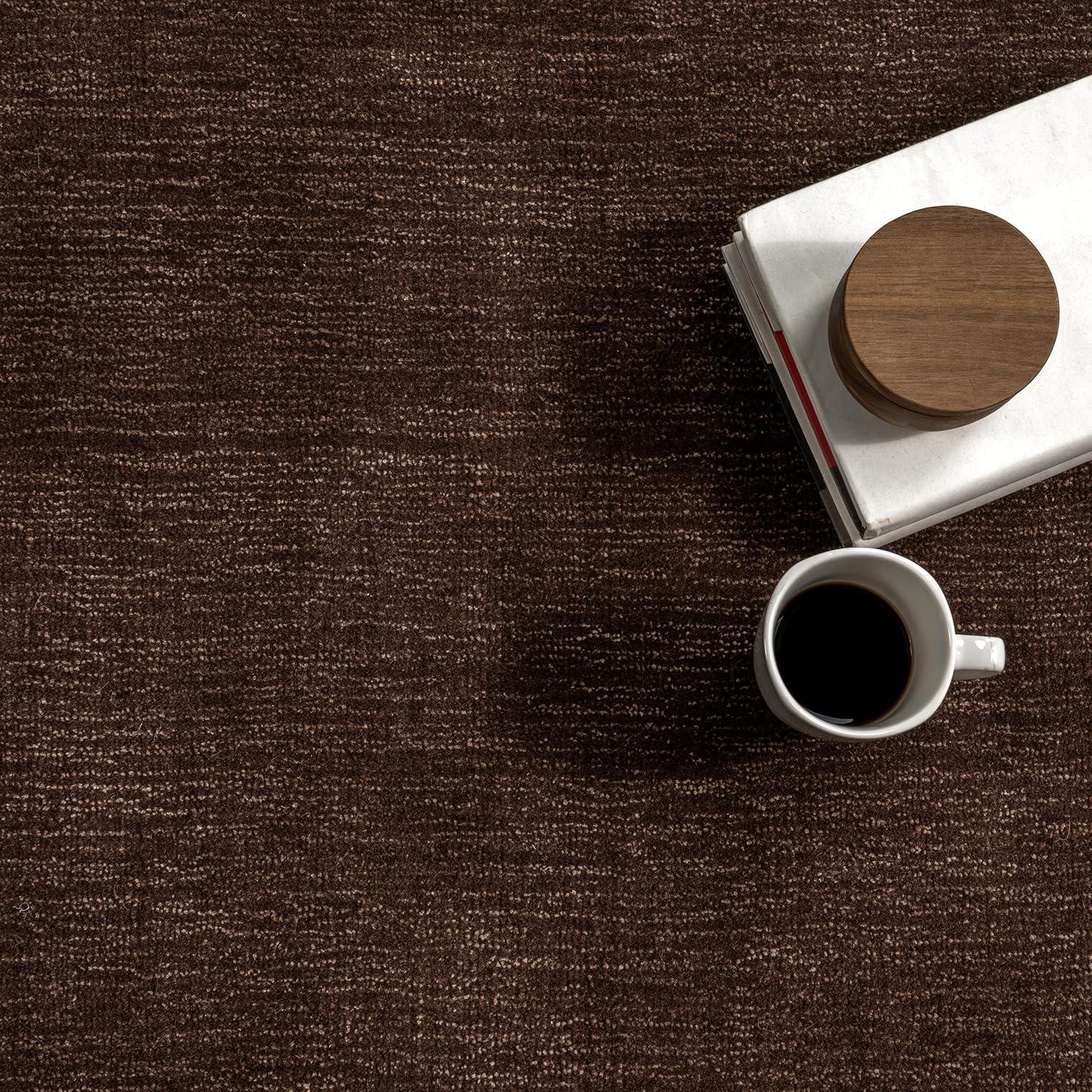 Nuloom Arrel Speckled Wool-Blend Area Rug, 4' x 6', Truffle Brown