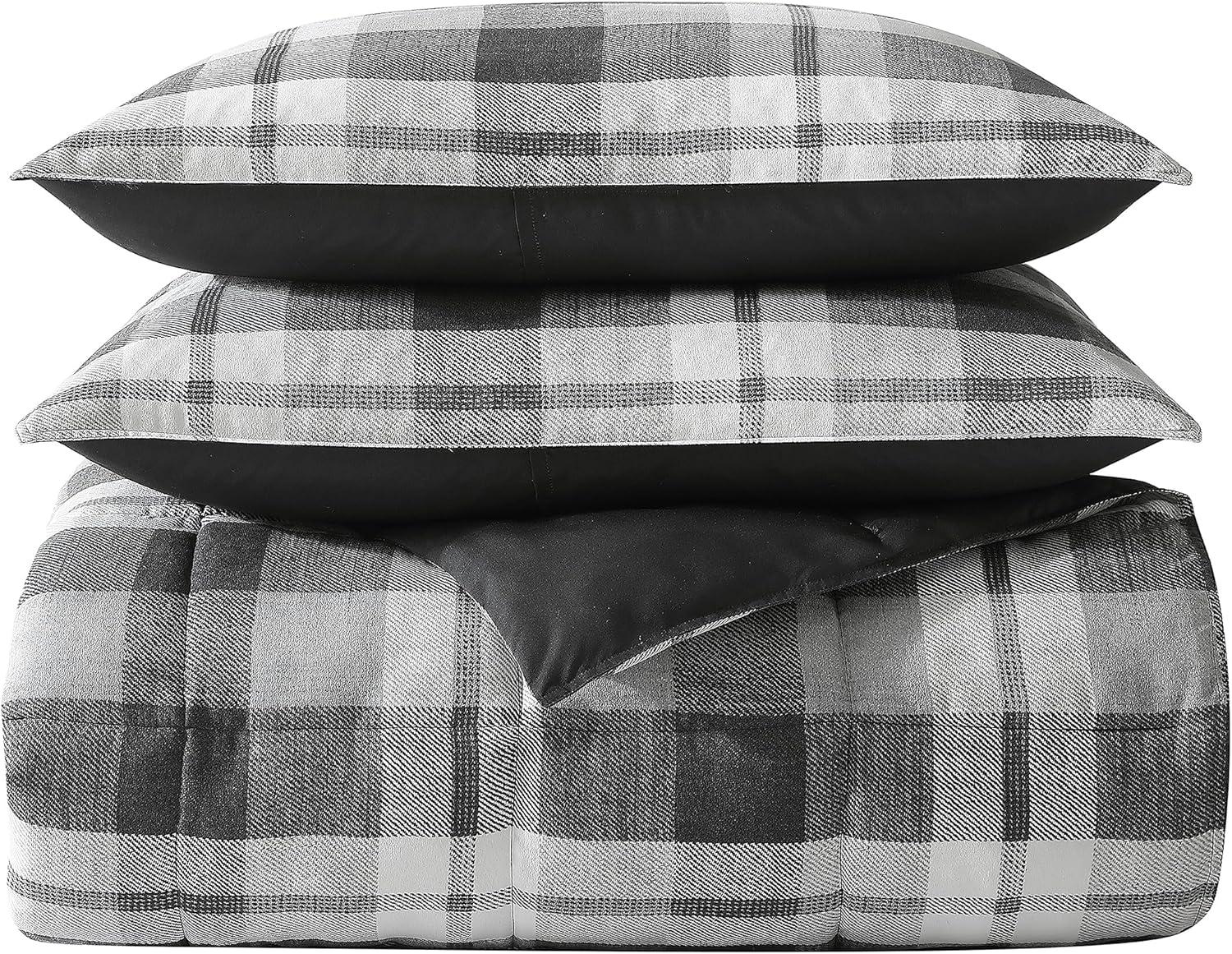 Nautica Nautica Crossview Plaid Microsuede Blue Comforter Set