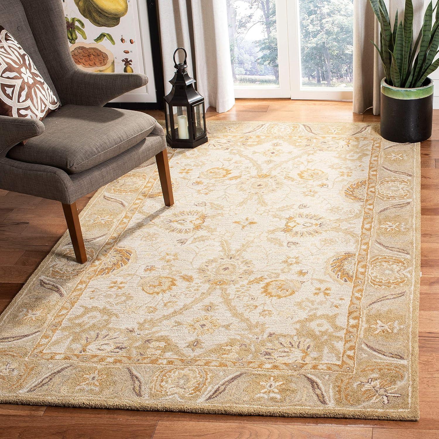 Anatolia AN558 Hand Tufted Indoor Area Rug - Silver/Light Brown - 8'x10' - Safavieh