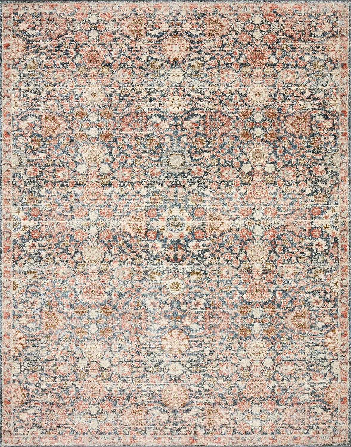 Loloi II Saban SAB-03 Oriental Navy / Rust Area Rug 7'-10" x 10'