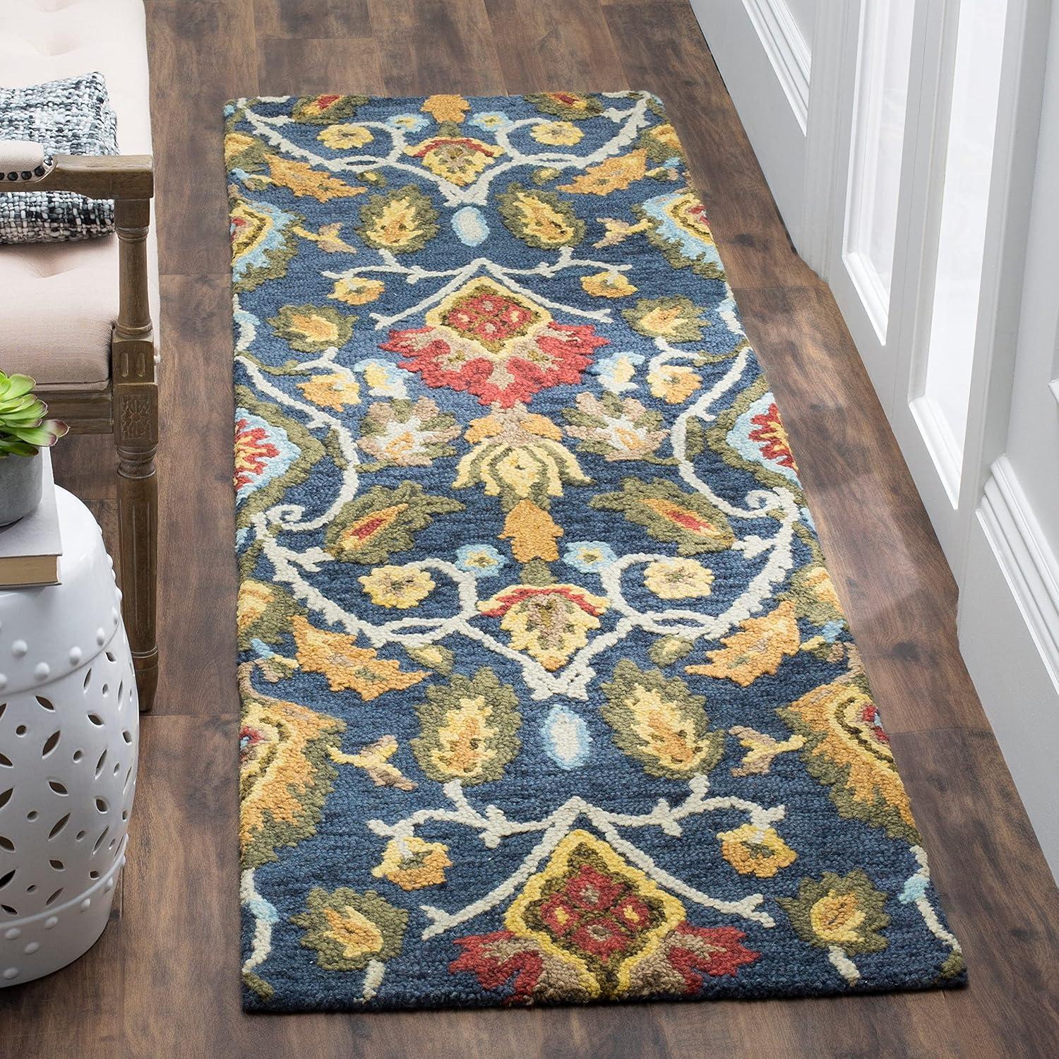 SAFAVIEH Blossom Lennon Floral Wool Area Rug, Green/Multi, 11' x 15'