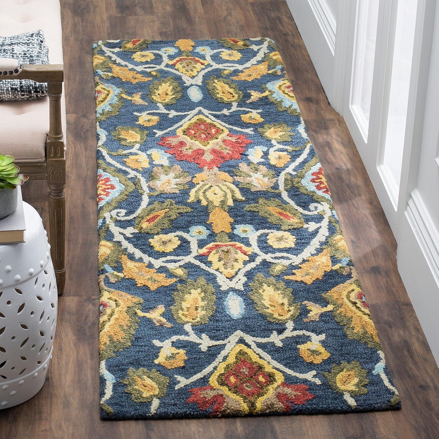 Blossom BLM402 Hand Tufted Accent Rug - Green/Multi - 2'3"x4' - Safavieh.