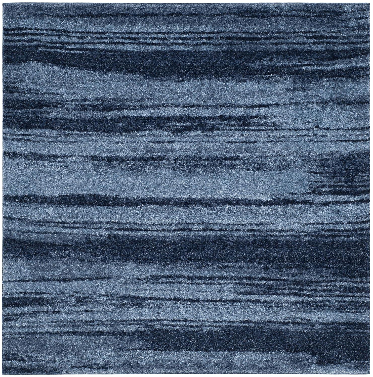 Retro RET2693 Power Loomed Indoor Area Rug - Light Blue/Blue - 6'x6' - Safavieh.