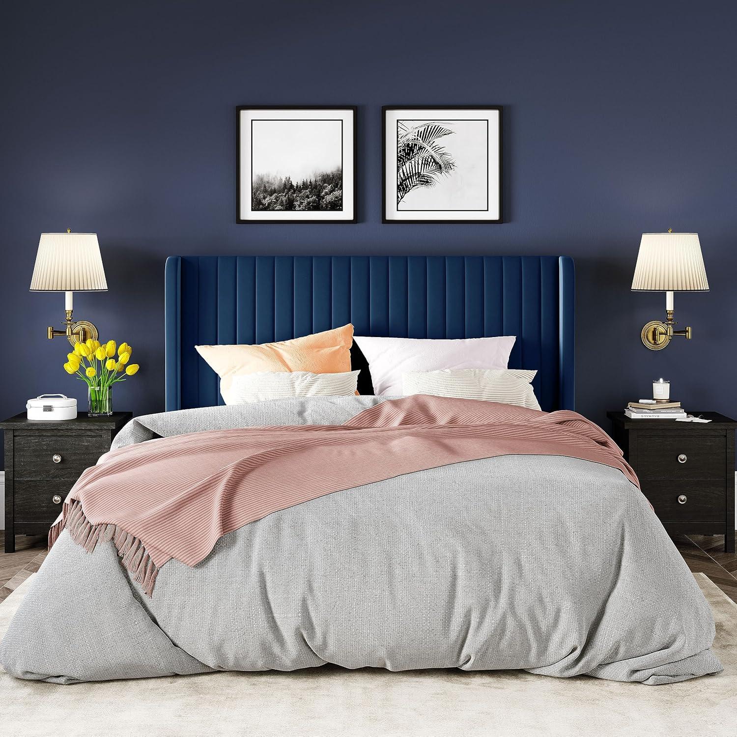 Candler Upholstered Platform Bed with Wingback