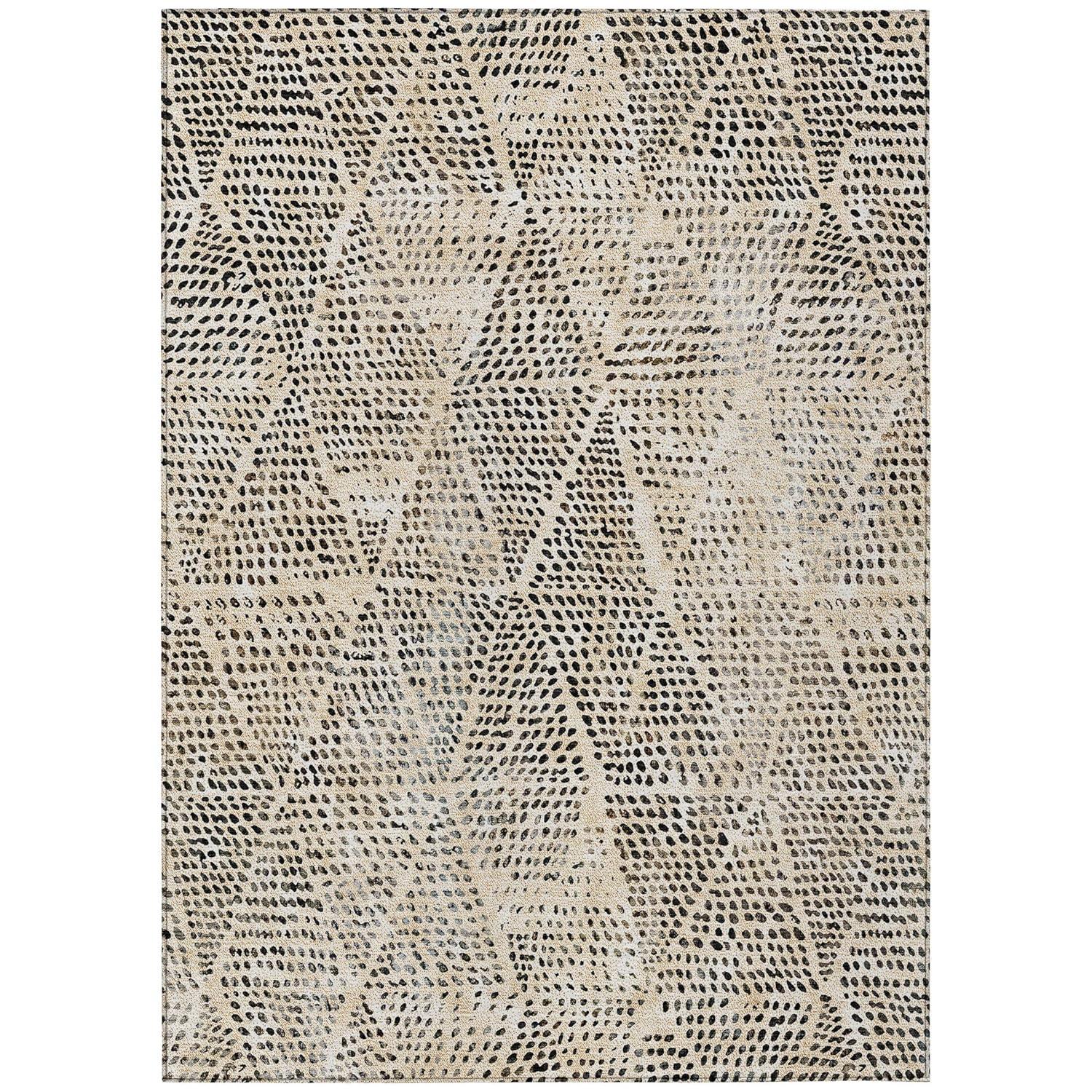Addison Rugs Chantille Indoor/Outdoor Transitional Diamond Beige Washable Rectangle Rug, 10' x 14'