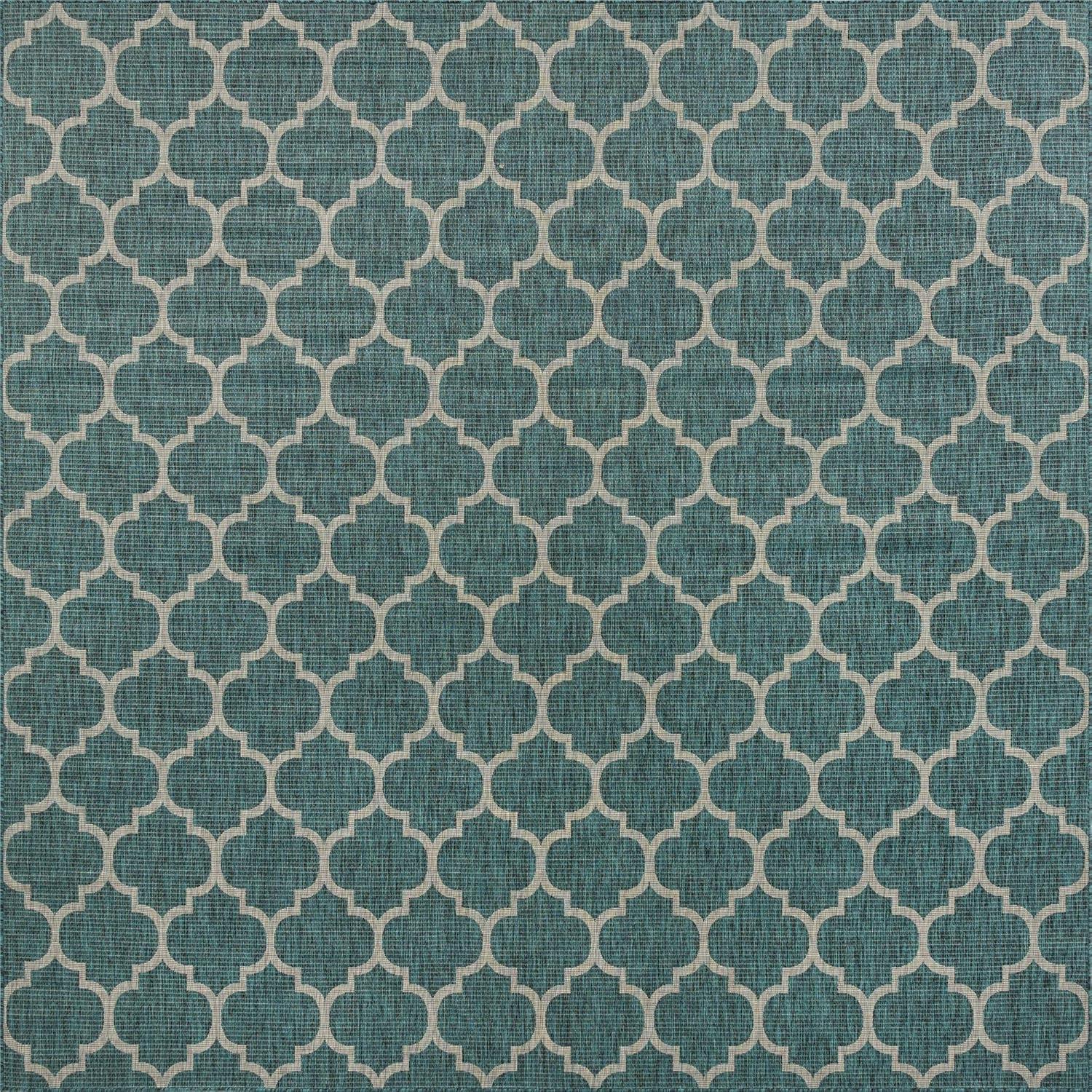 Unique Loom Outdoor Trellis Geometric Woven Area Rug