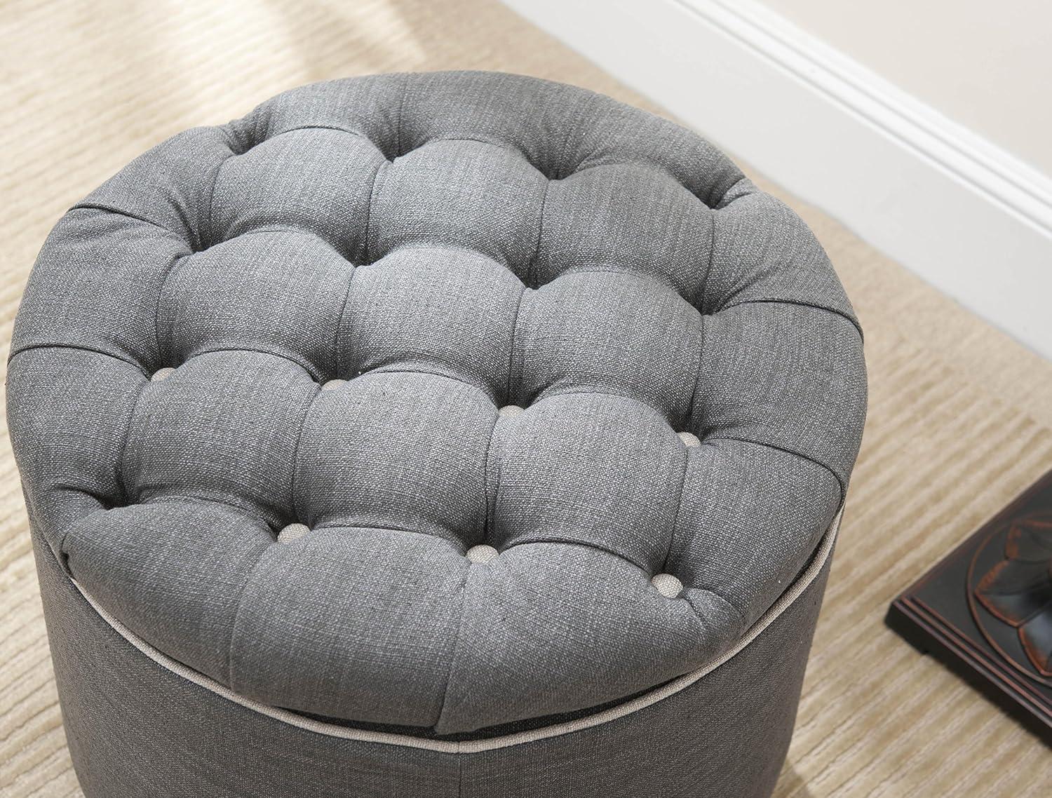 Amelia Tufted Storage Ottoman  - Safavieh