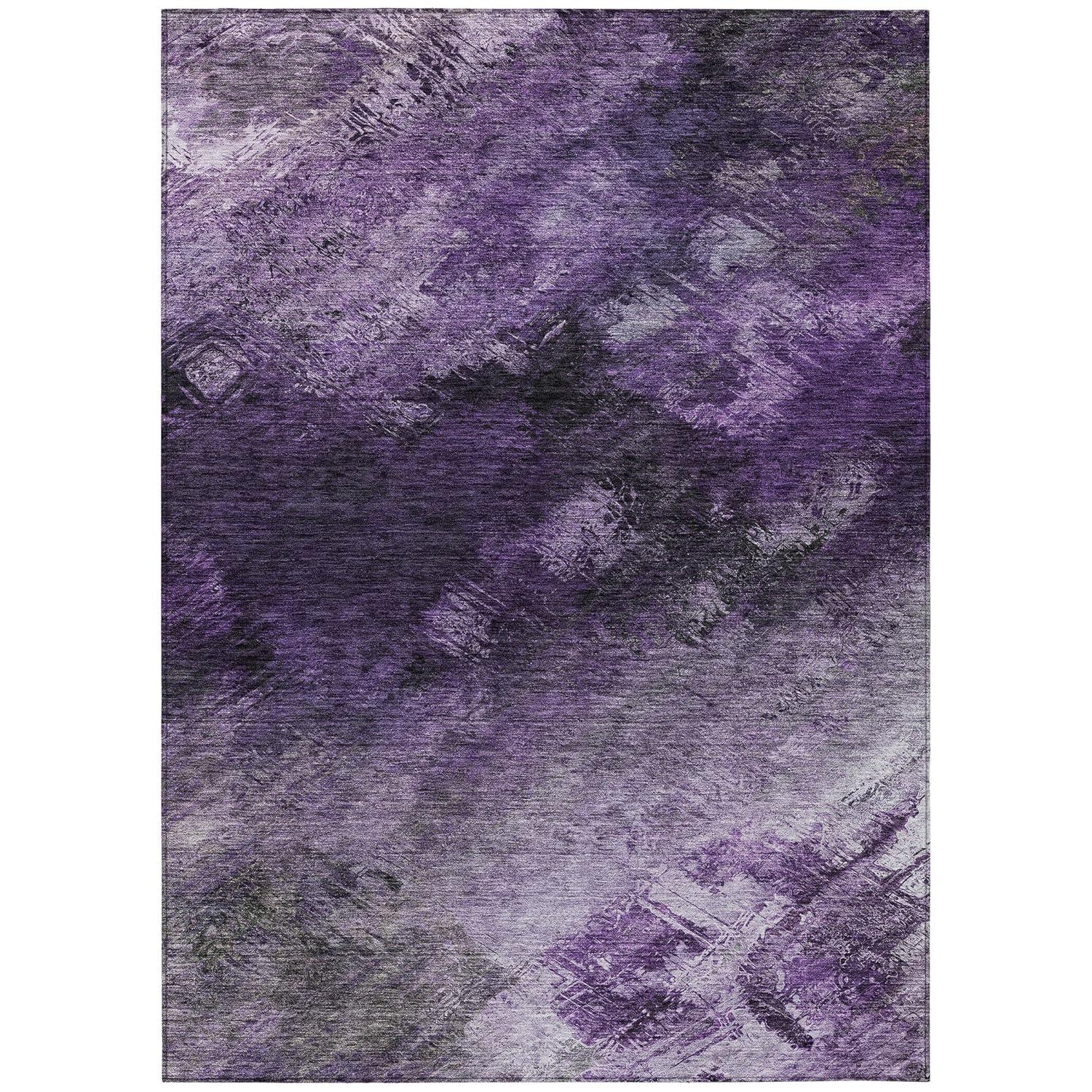 Addison Rugs Chantille Indoor/Outdoor Transitional Modern Purple Washable Rectangle Rug, 5' x 7'6"