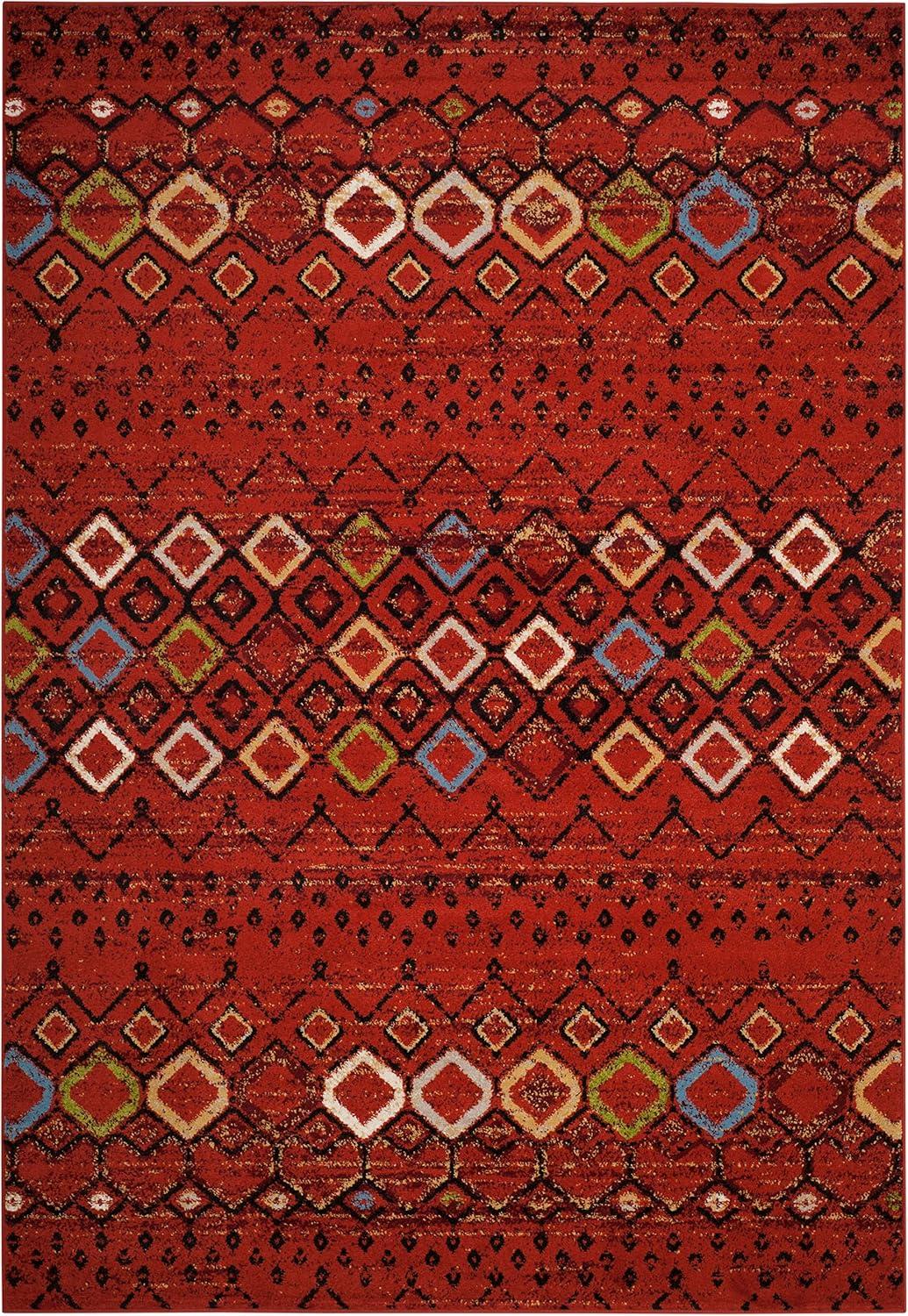 Safavieh Amsterdam Gladwin Geometric Area Rug, Terracotta/Multi, 6'7" x 9'2"