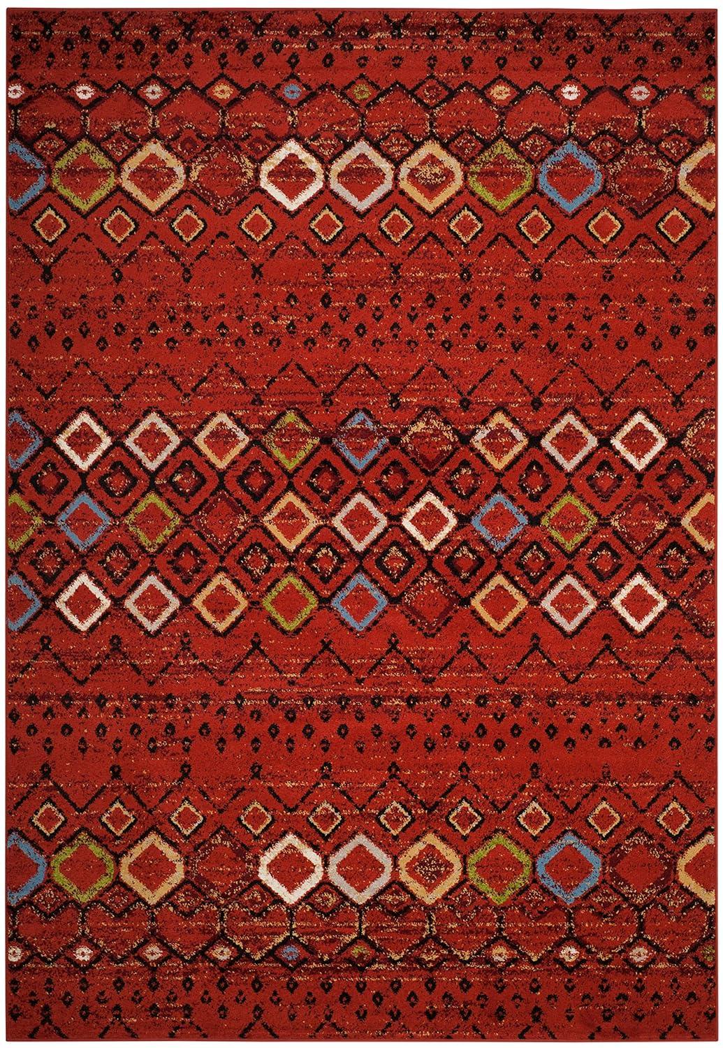 Safavieh Amsterdam Gladwin Geometric Area Rug, Terracotta/Multi, 6'7" x 9'2"