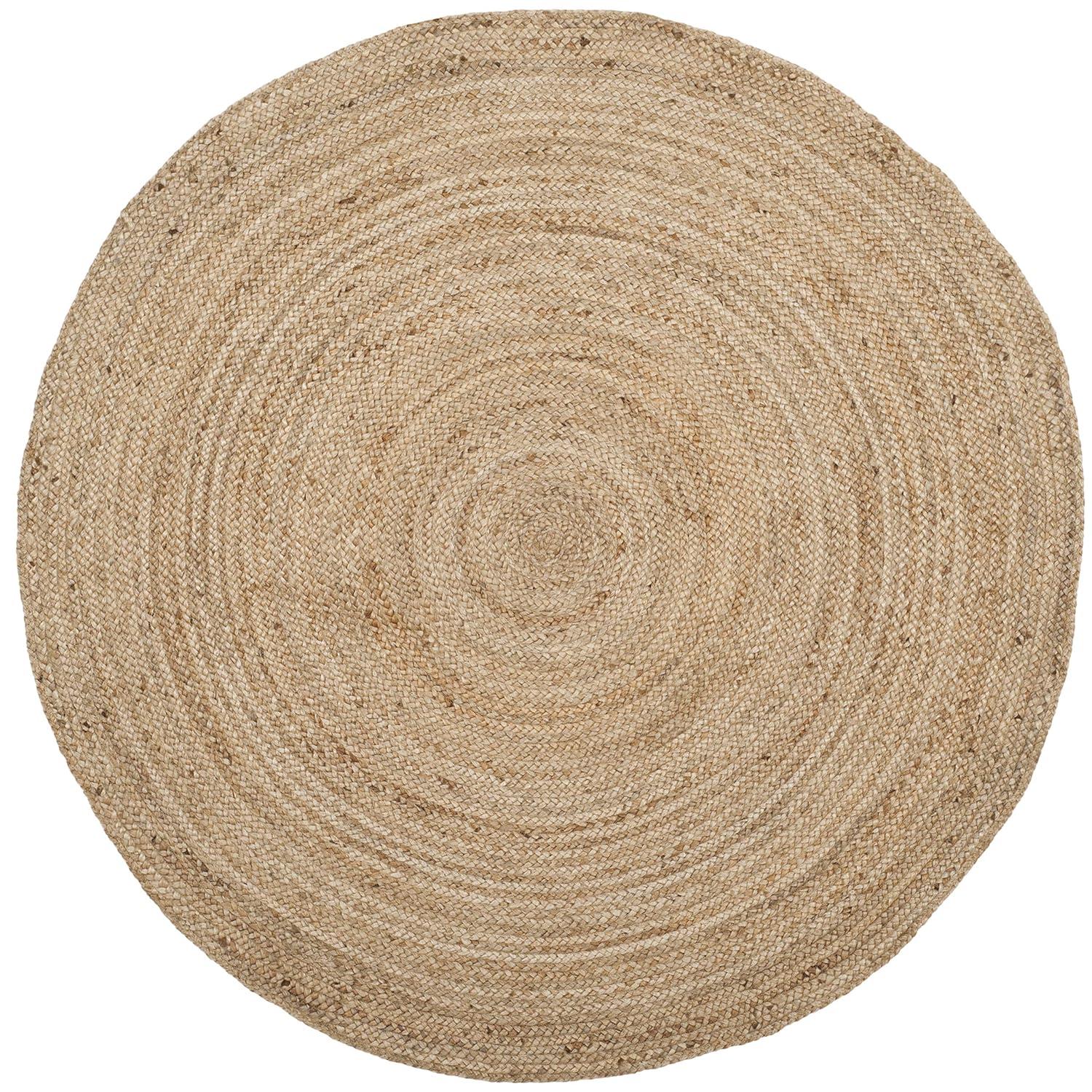 Natural Fiber NFB305 Hand Woven Area Rug - Natural - 5' round - Safavieh.
