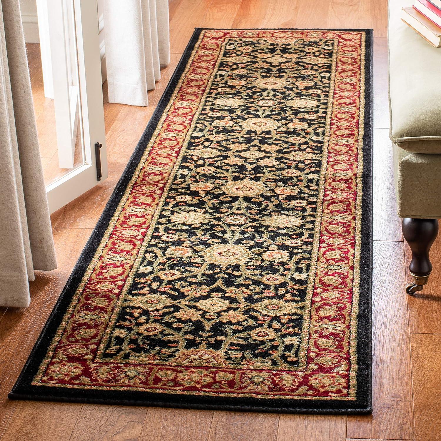 Lyndhurst LNH212 Power Loomed Runner Rug - Black/Red - 2'3"x22' - Safavieh
