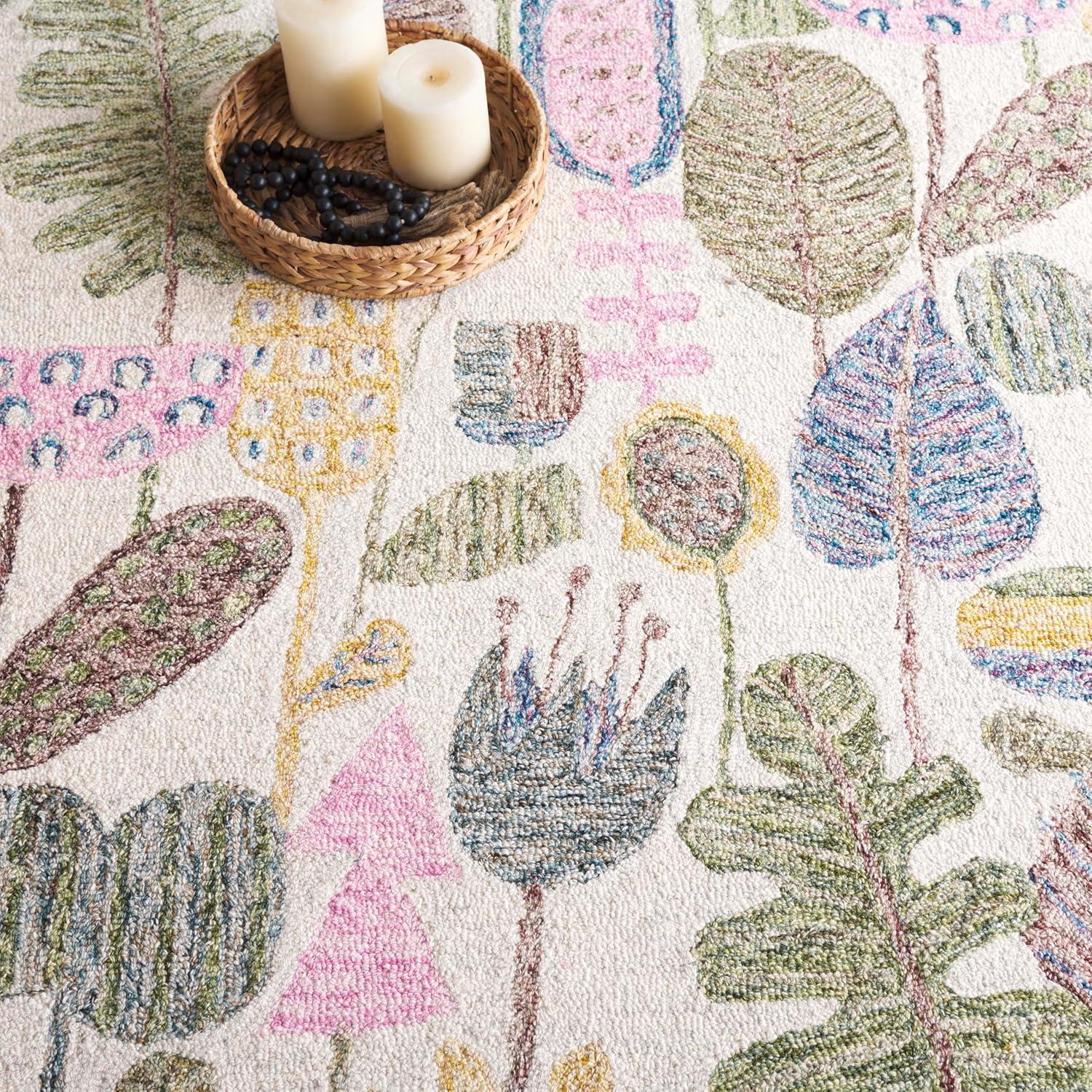 Safavieh Jardin Hand Tufted 80% Wool 20% Cotton Floral Rug