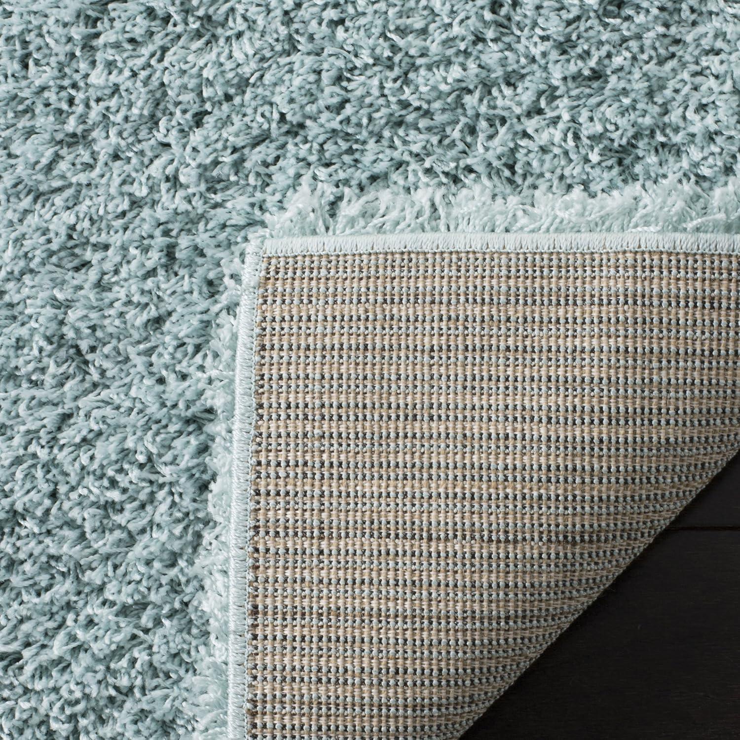 Laguna Shag SGL303 Power Loomed Indoor Area Rug - Light Blue - 6'7"x6'7" - Safavieh.