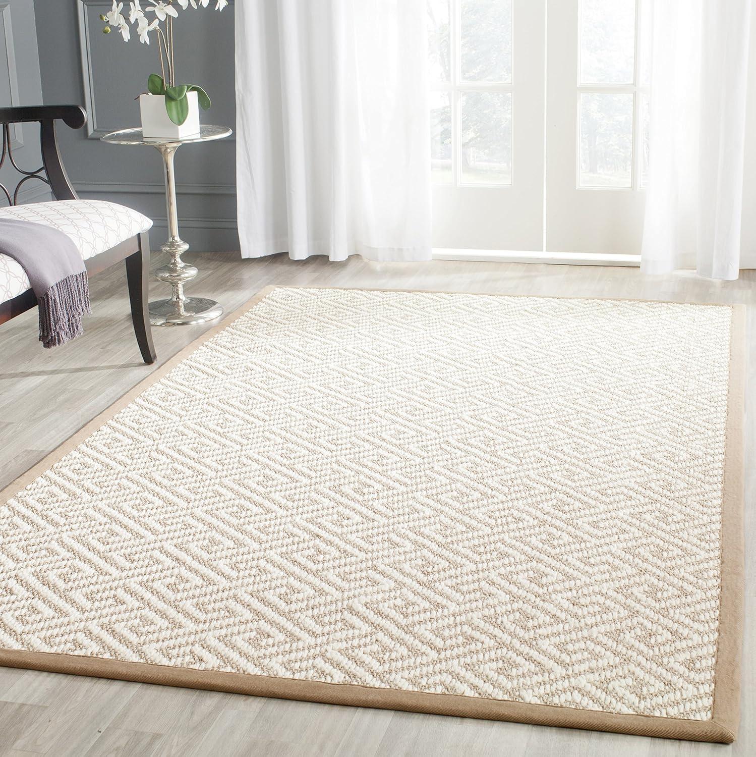 Natural Fiber NF925 Hand Woven Indoor Area Rug - Natural - 5'x8' - Safavieh.