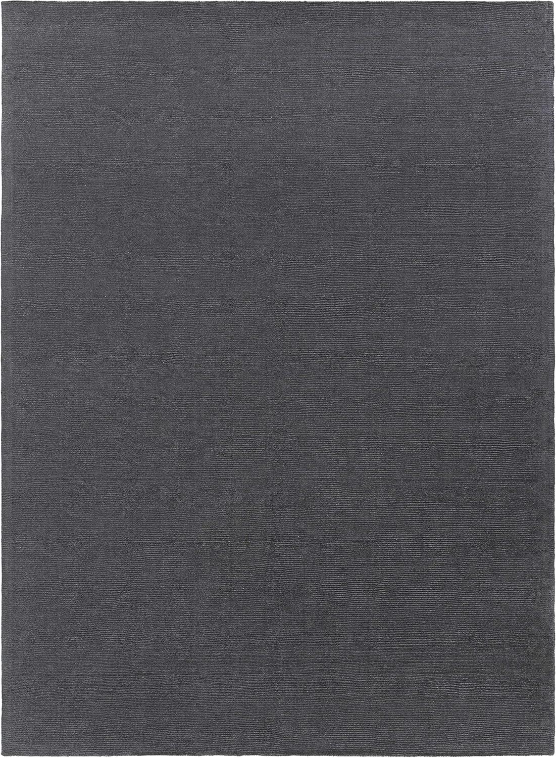 Hauteloom Brockton Solid Black Wool Rug