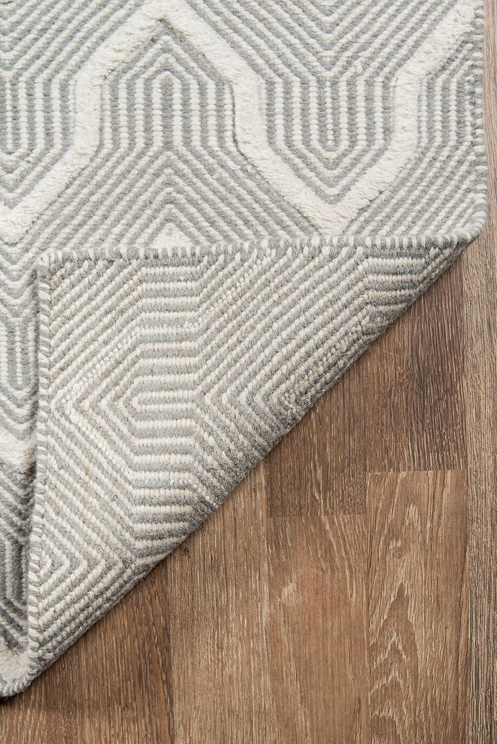 Langdon Prince Hand Woven Wool Area Rug Gray - Erin Gates by Momeni