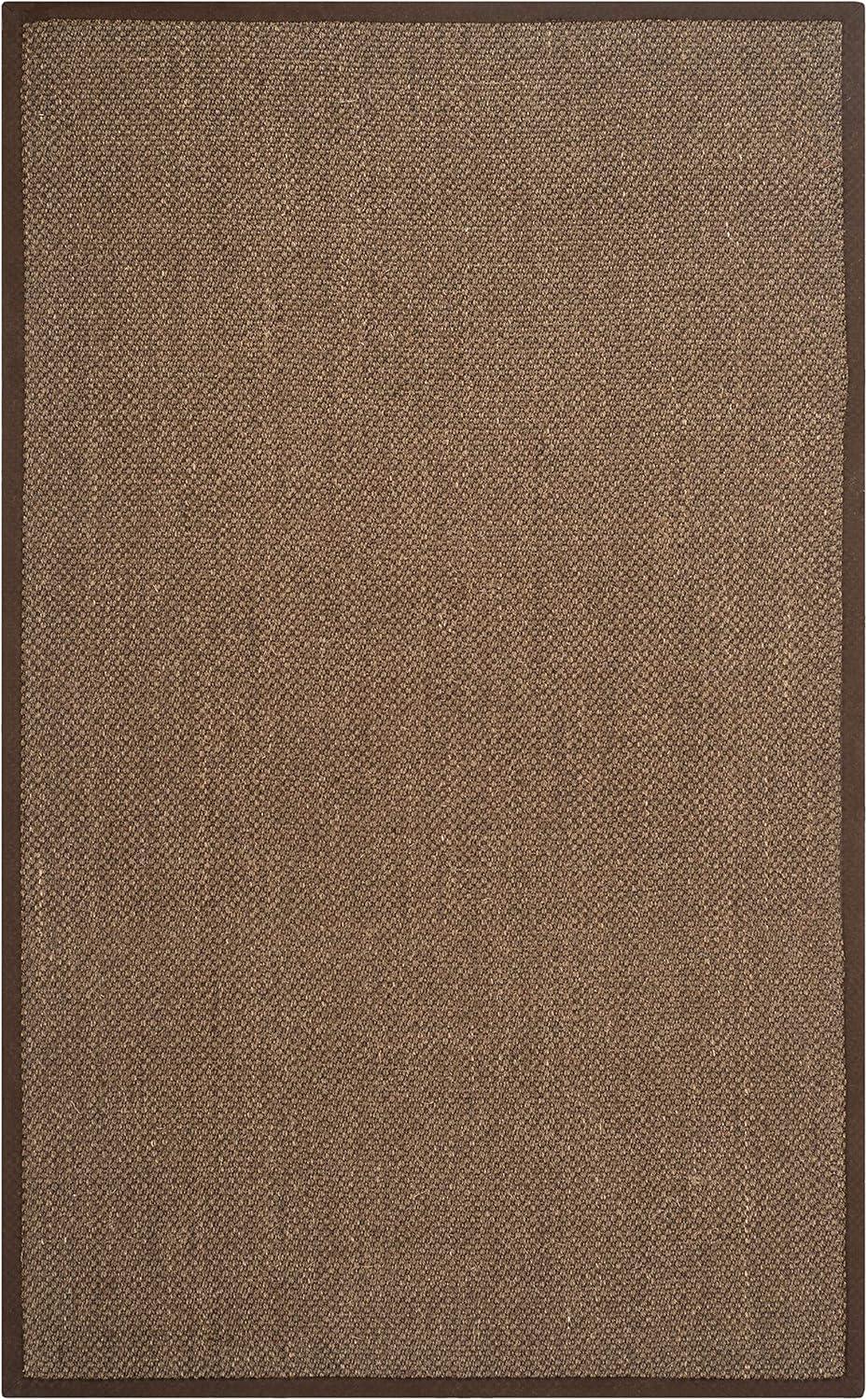 Hand-Knotted Artisan Brown Wool-Cotton Area Rug - 4' x 6'