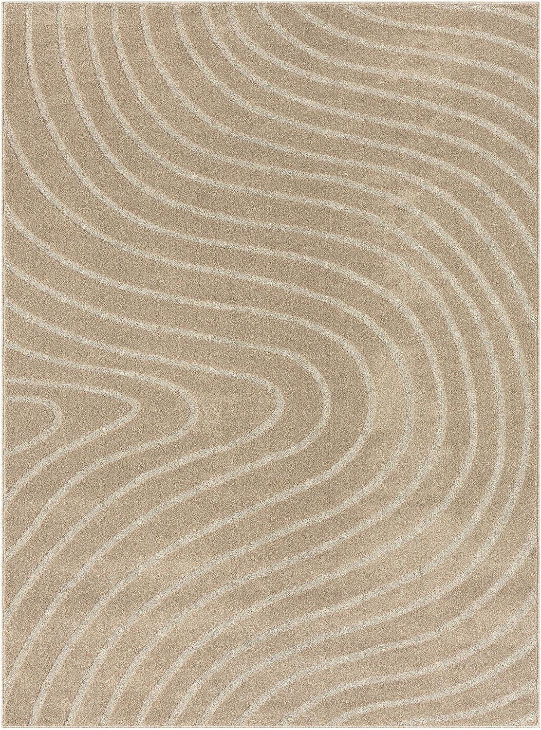 Luxe Weavers Modern Geometric Wave Area Rug