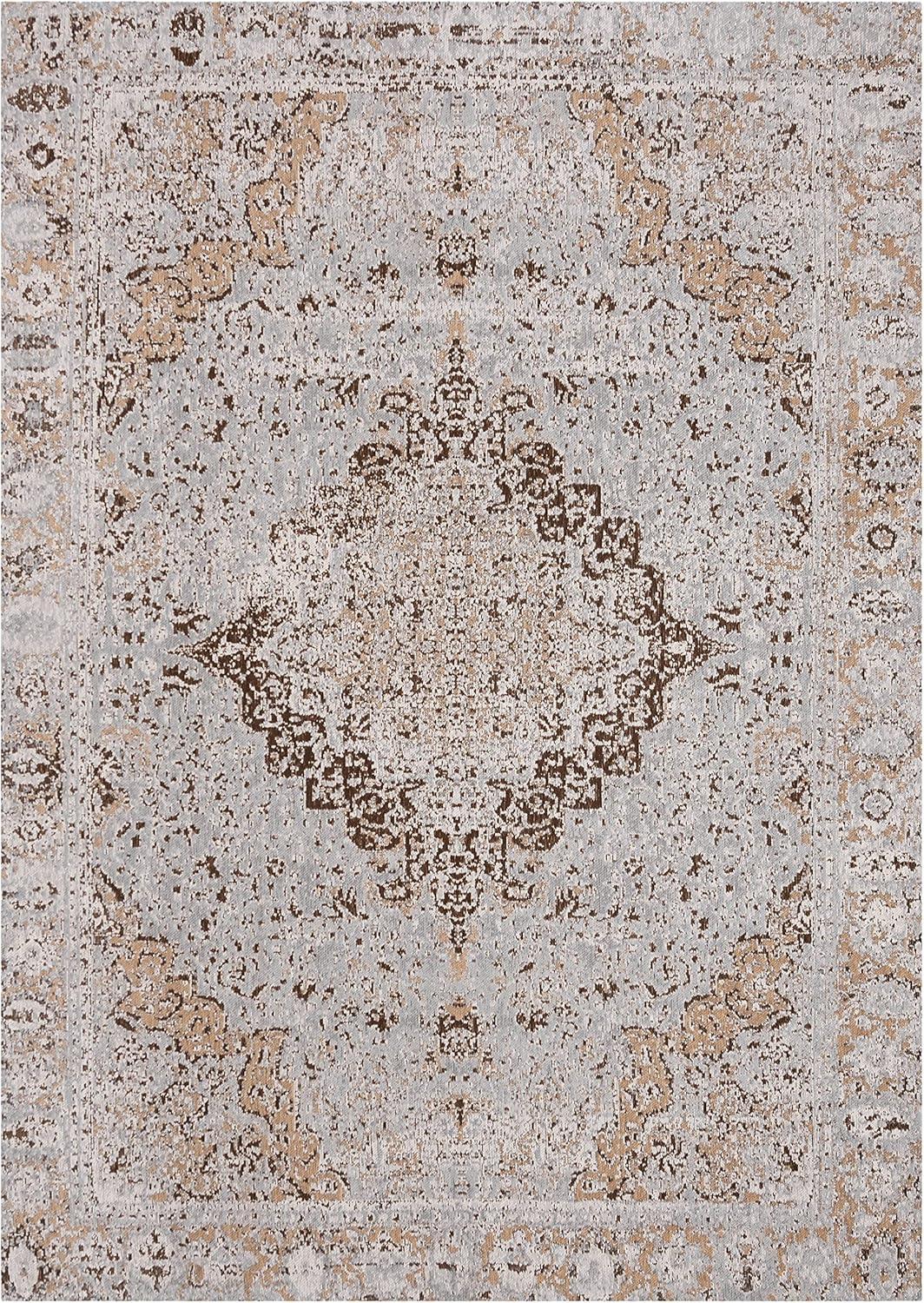 Taupe Flat Woven Synthetic 5' x 8' Area Rug