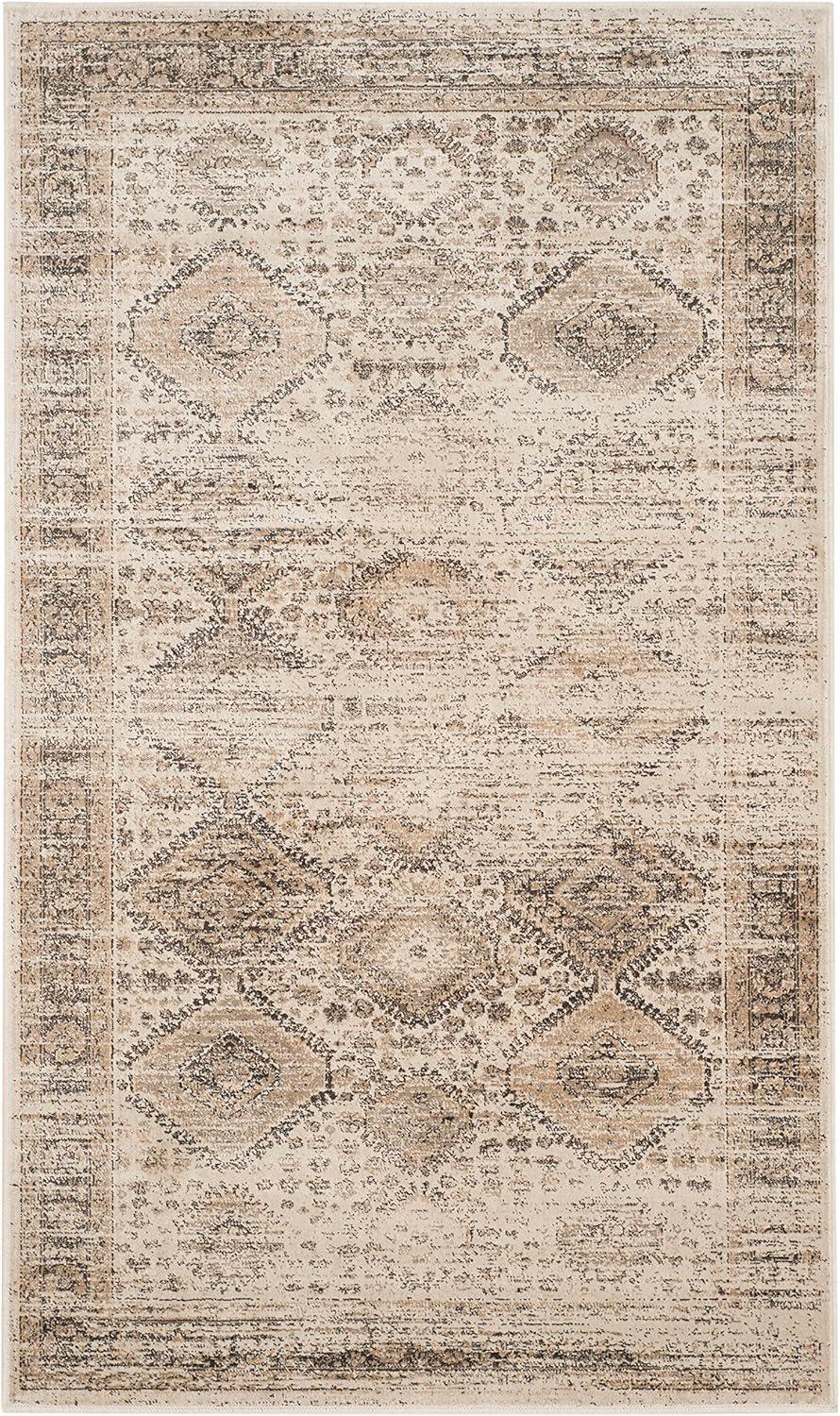 Vintage VTG118 Power Loomed Indoor Skid-Resistant Accent Rug - Stone - 2'7"x4' - Safavieh