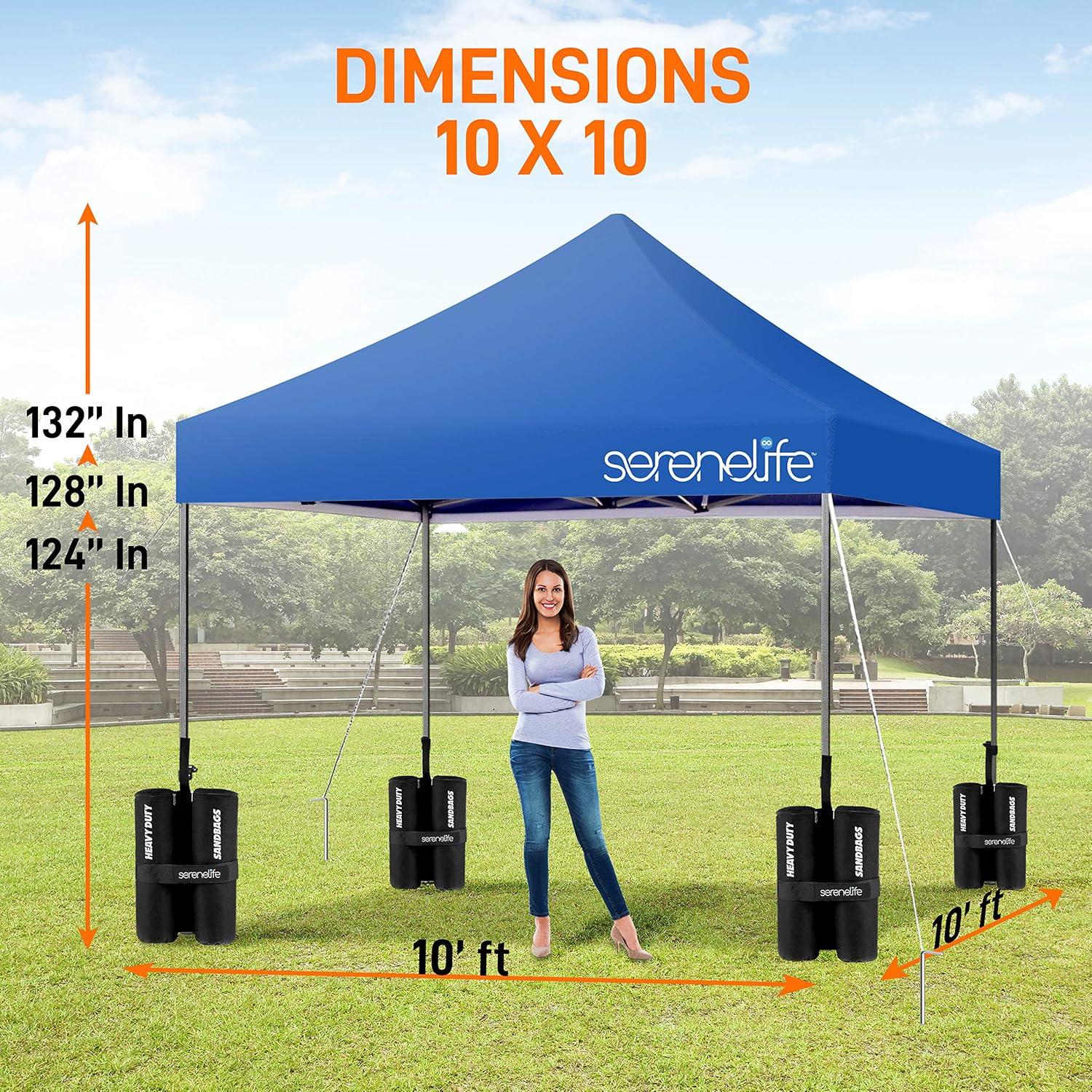 10 Ft. W x 10 Ft. D Steel Pop-Up Canopy