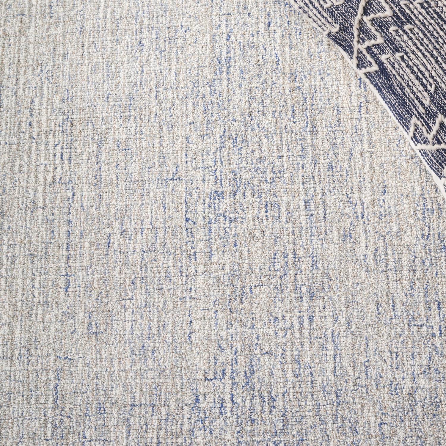 Abstract ABT471 Handmade Indoor Area Rug - Ivory/Blue - 9'x12' - Safavieh