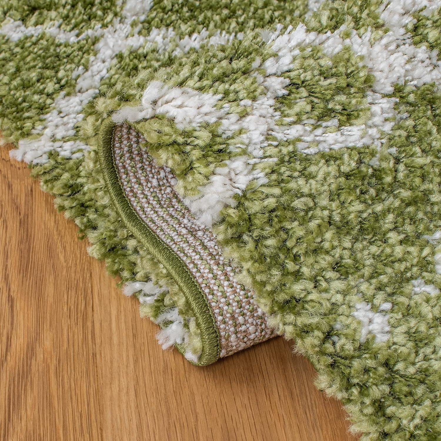 Arizona Shag ASG741 Power Loomed Indoor Area Rug - Green/Ivory - 5'1"x7'6" - Safavieh