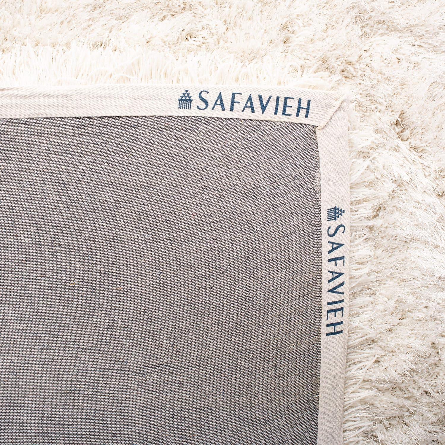 Venice Shag SG256 Hand Tufted Indoor Area Rug - Pearl - 5'x8' - Safavieh