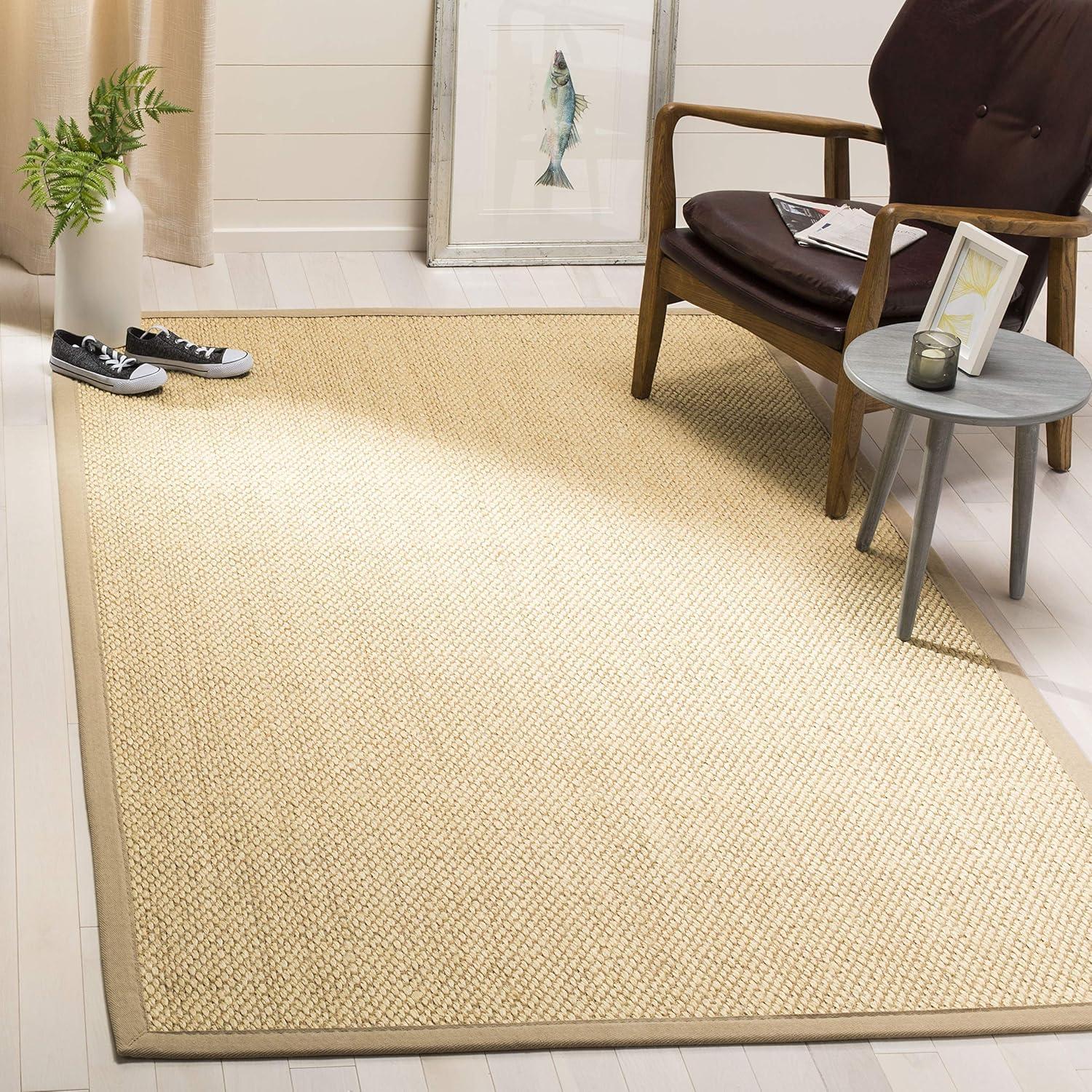Natural Fiber NF152 Power Loomed Indoor Accent Rug - Ivory/Beige - 3'x5' - Safavieh