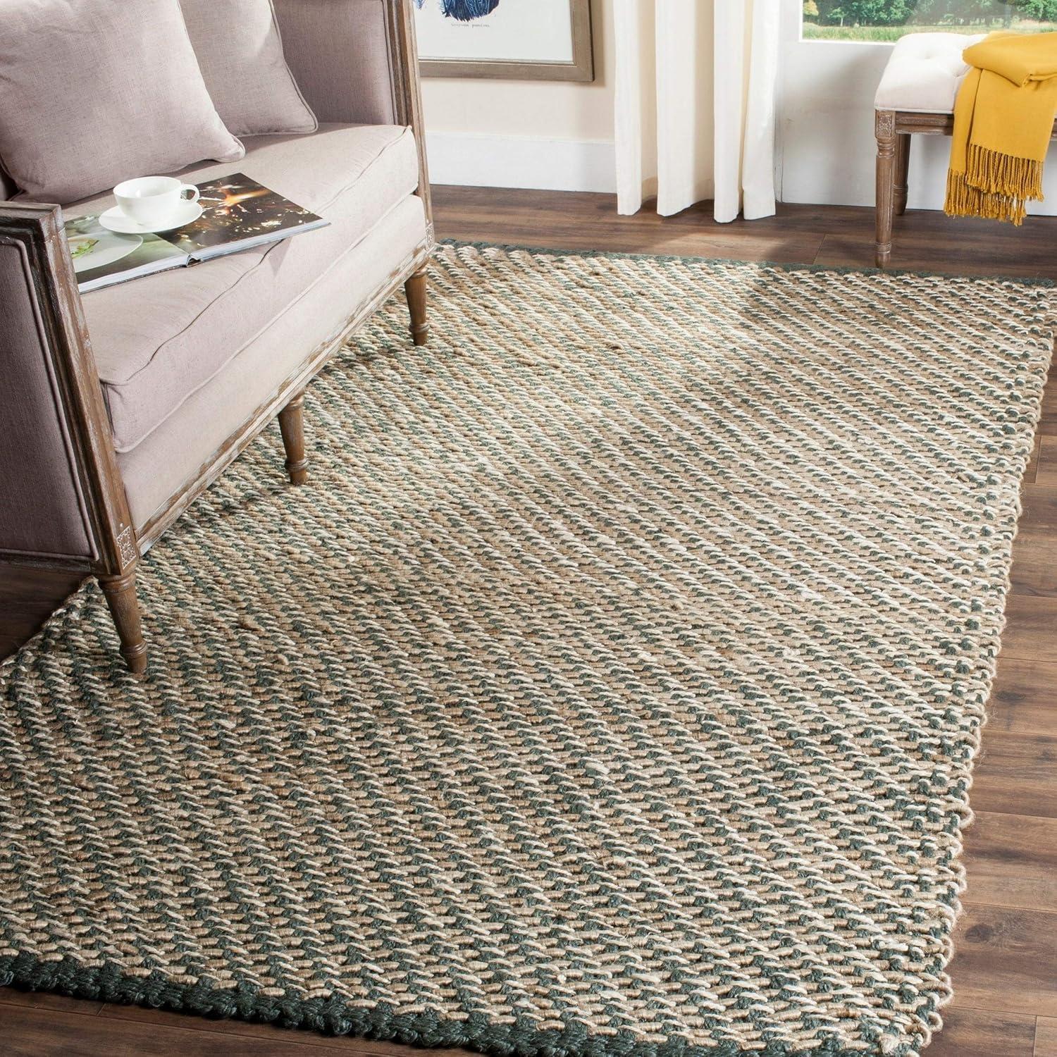 Natural Fiber NF454 Hand Woven Indoor Area Rug - Blue/Natural - 5'x8' - Safavieh.