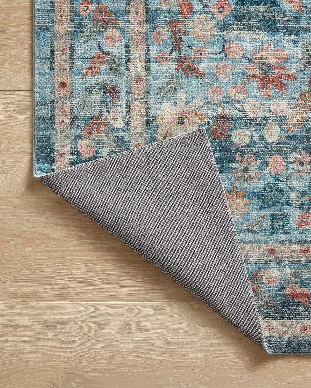 Rifle Paper Co. x Loloi Courtyard Blue Area Rug feat. CloudPile