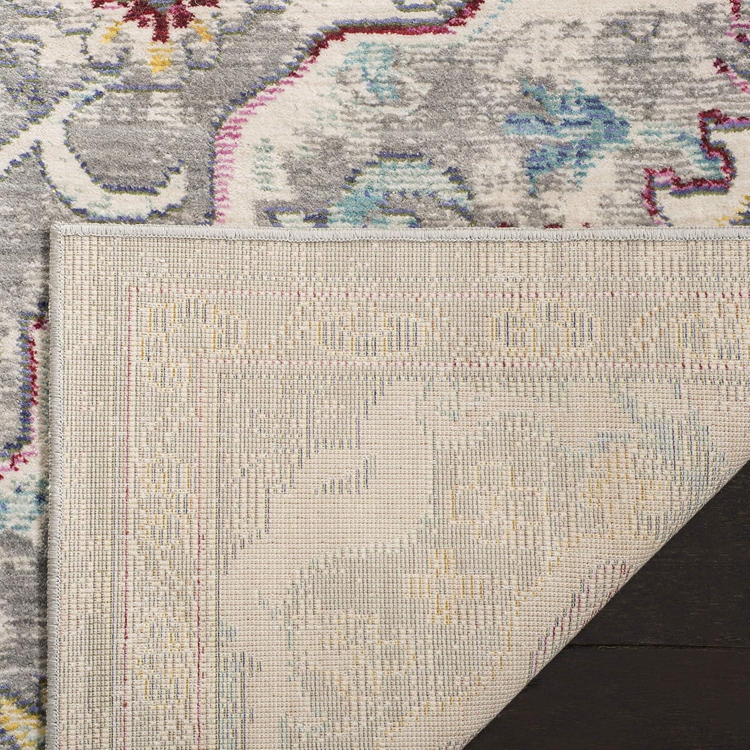 Mystique MYS921 Power Loomed Area Rug Grey / Light Blue 6'-7" X 6'-7" Square - Safavieh.