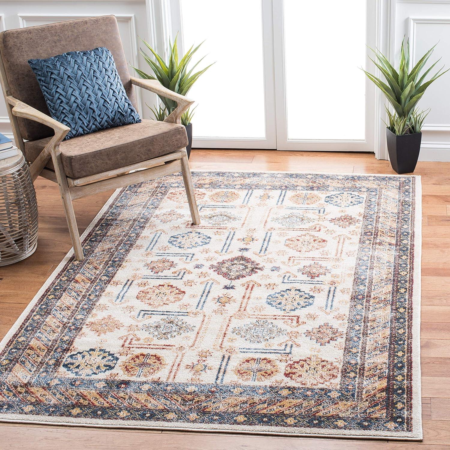 Bijar BIJ653 Power Loomed Indoor Area Rug - Ivory/Brown - 8'x10' - Safavieh
