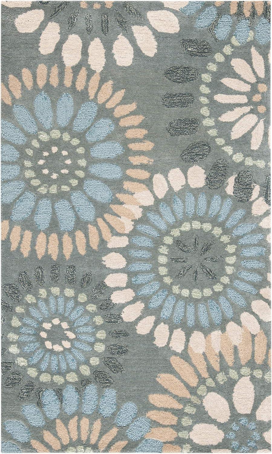 Arber Hand Tufted Wool Floral Rug