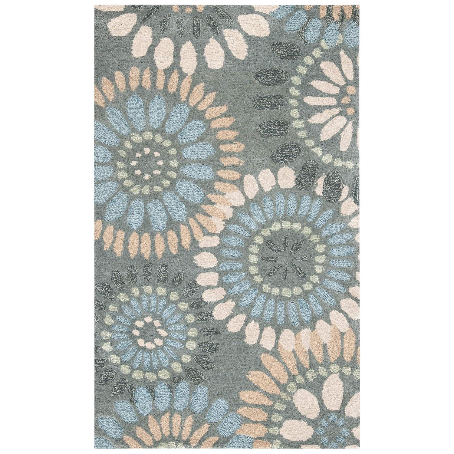 World Menagerie Arber Jardin Hand Tufted Wool Floral Rug
