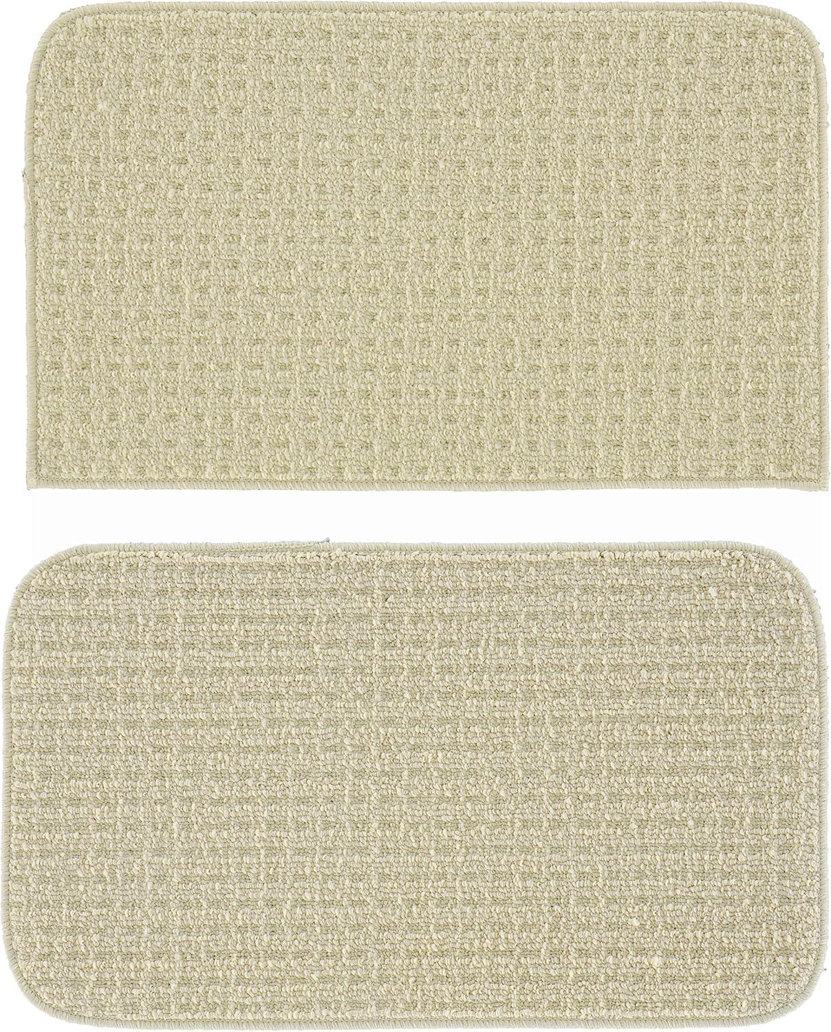 Garland Rug Herald Square 2pc Kitchen Rug Set 18 in. x28 in. Slice & 18 in. x28 in. Mat Ivory