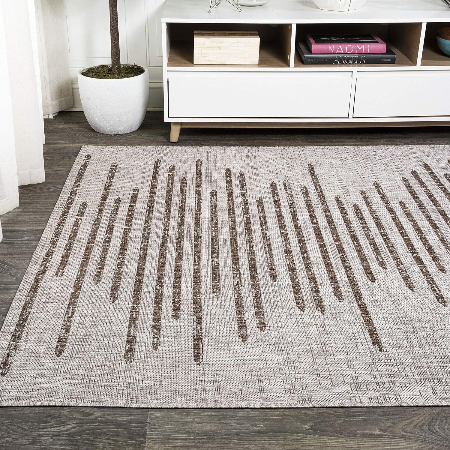 Zolak Berber Stripe Geometric Indoor/Outdoor Area Rug - JONATHAN Y