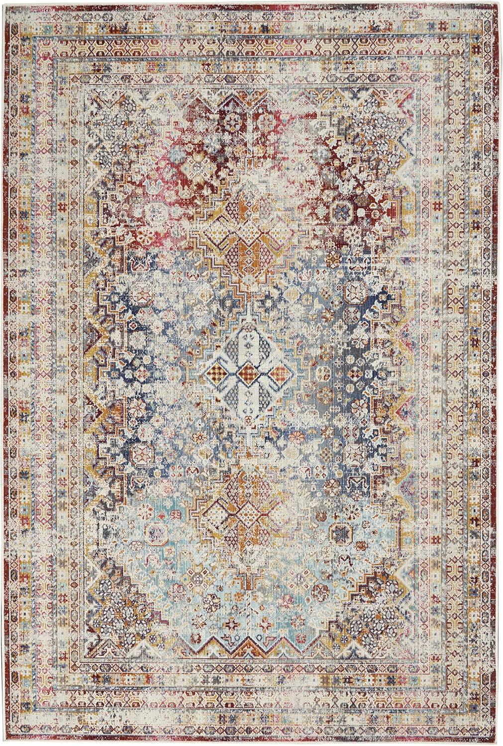 Kelly Clarkson Home Kinsley Oriental Ivory/Navy/Rust Area Rug