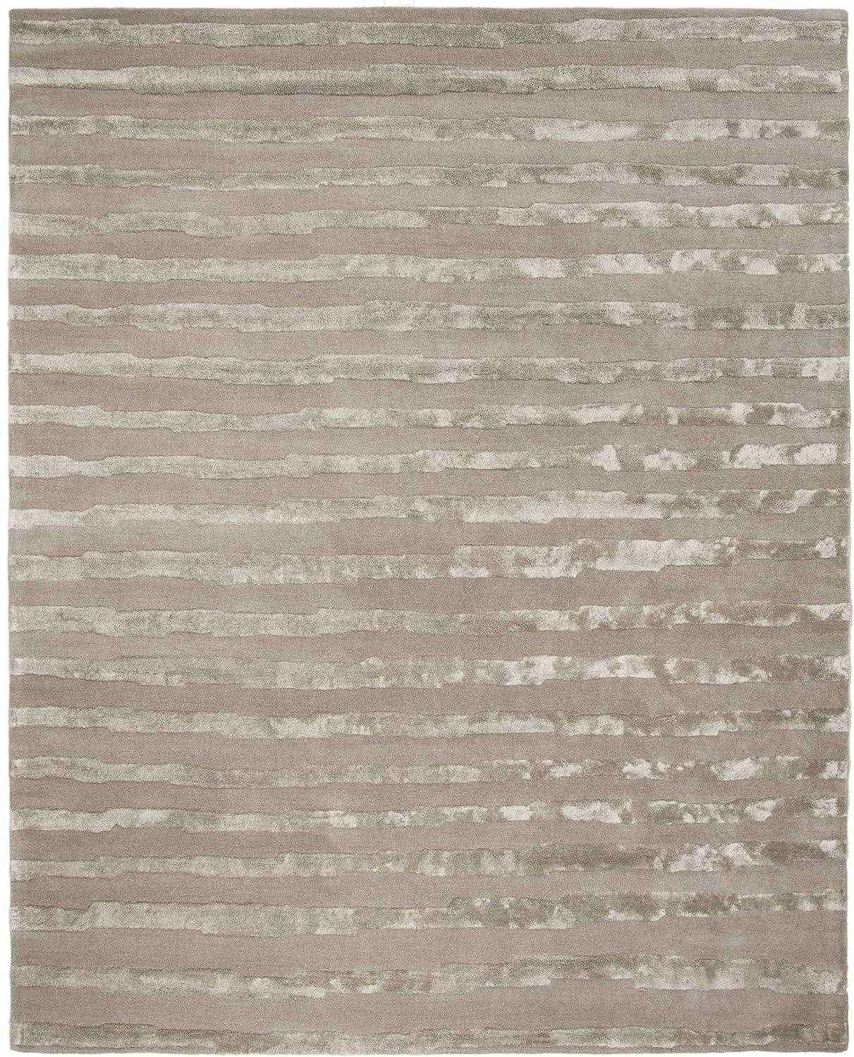 SAFAVIEH Soho Alec Striped Wool Area Rug, Grey, 11' x 15'