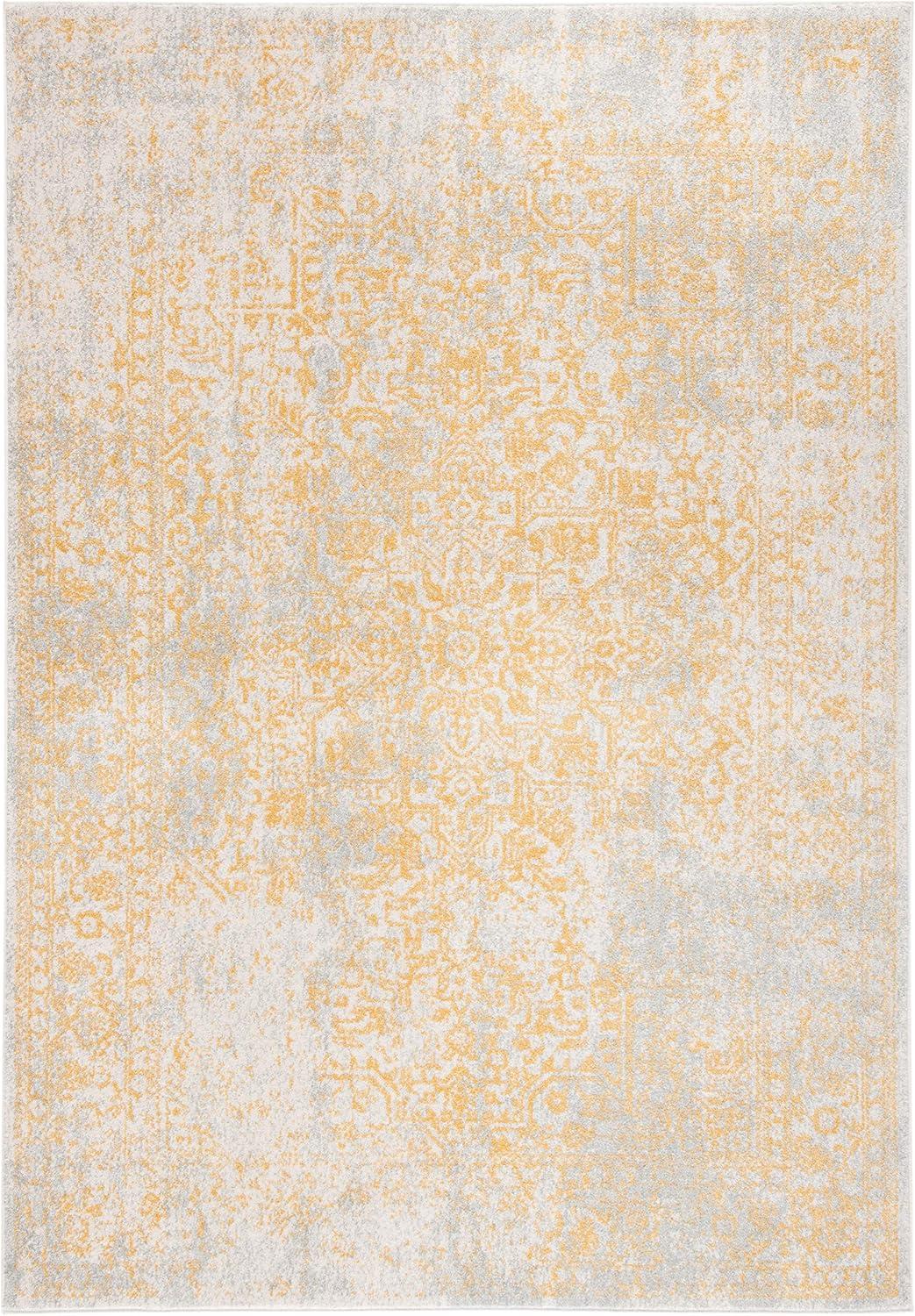 SAFAVIEH Evoke Trena Traditional Distressed Area Rug, Ivory/Gold, 5'1" x 7'6"