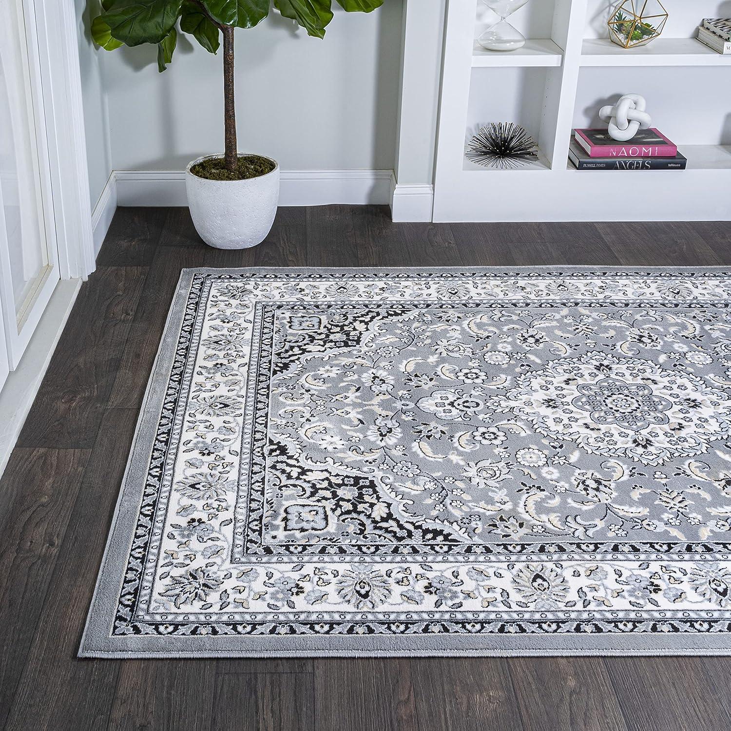 Palmette Modern Persian Floral Area Rug - JONATHAN Y