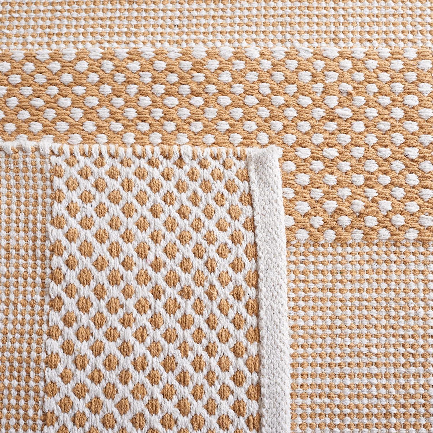 Striped Kilim STK802 Hand Woven Area Rug - Ivory/Gold - 8'x10' - Safavieh.