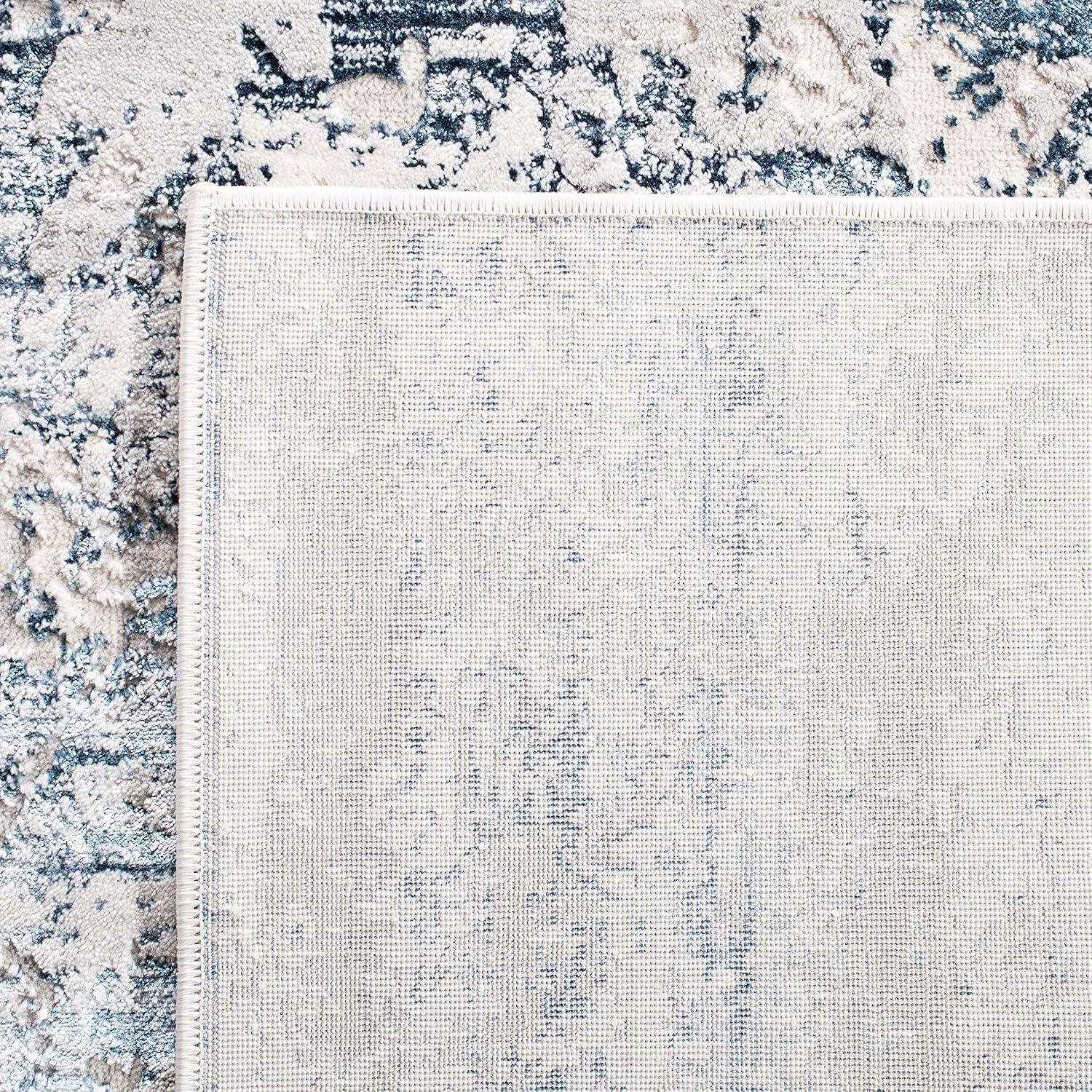 Amalfi AMF572 Power Loomed Accent Rug - Cream/Navy - 3'x5' - Safavieh.