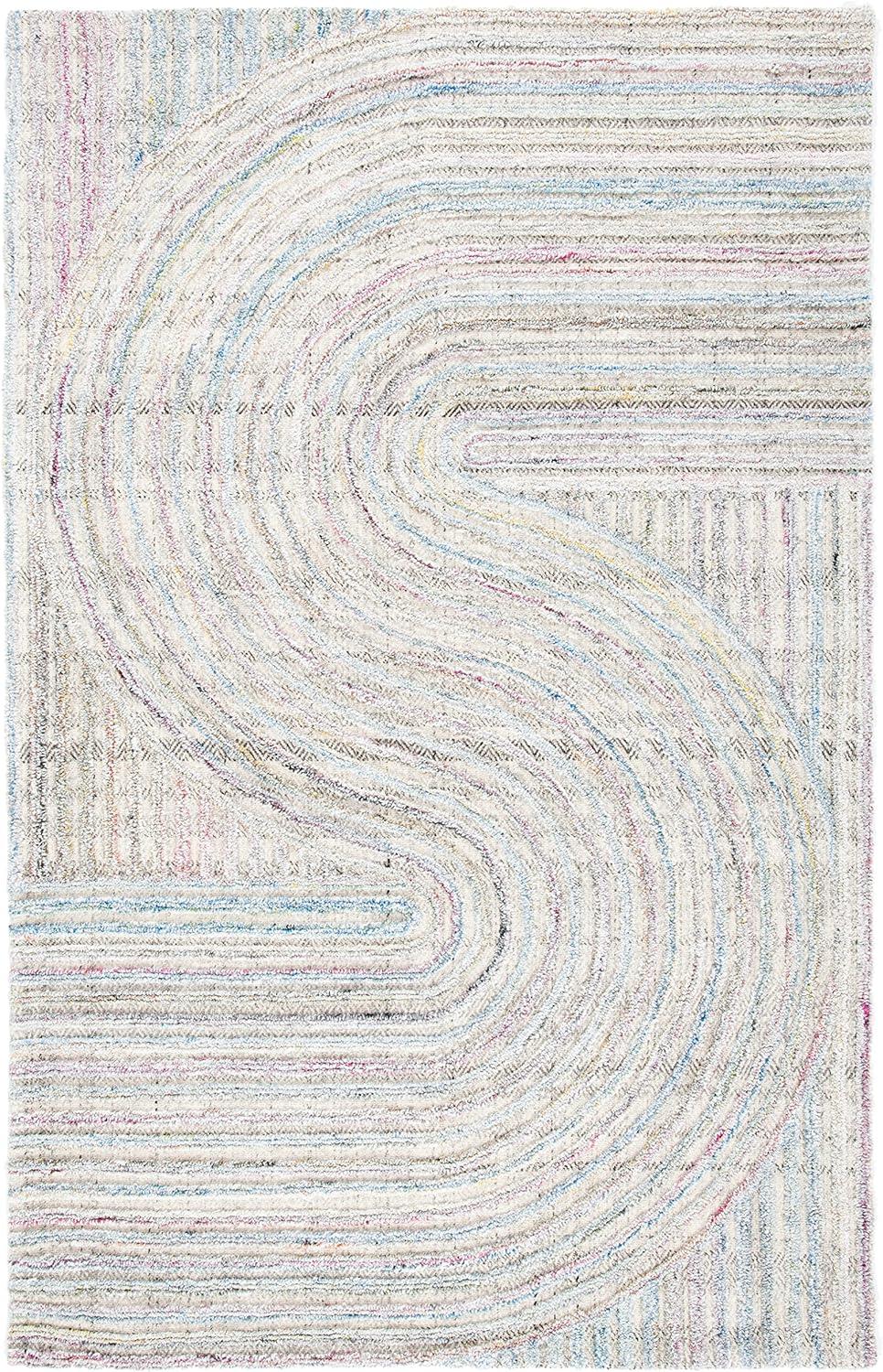 Southampton SHA301 Hand Tufted Indoor Area Rug - Pink/Blue - 5'x8' - Safavieh