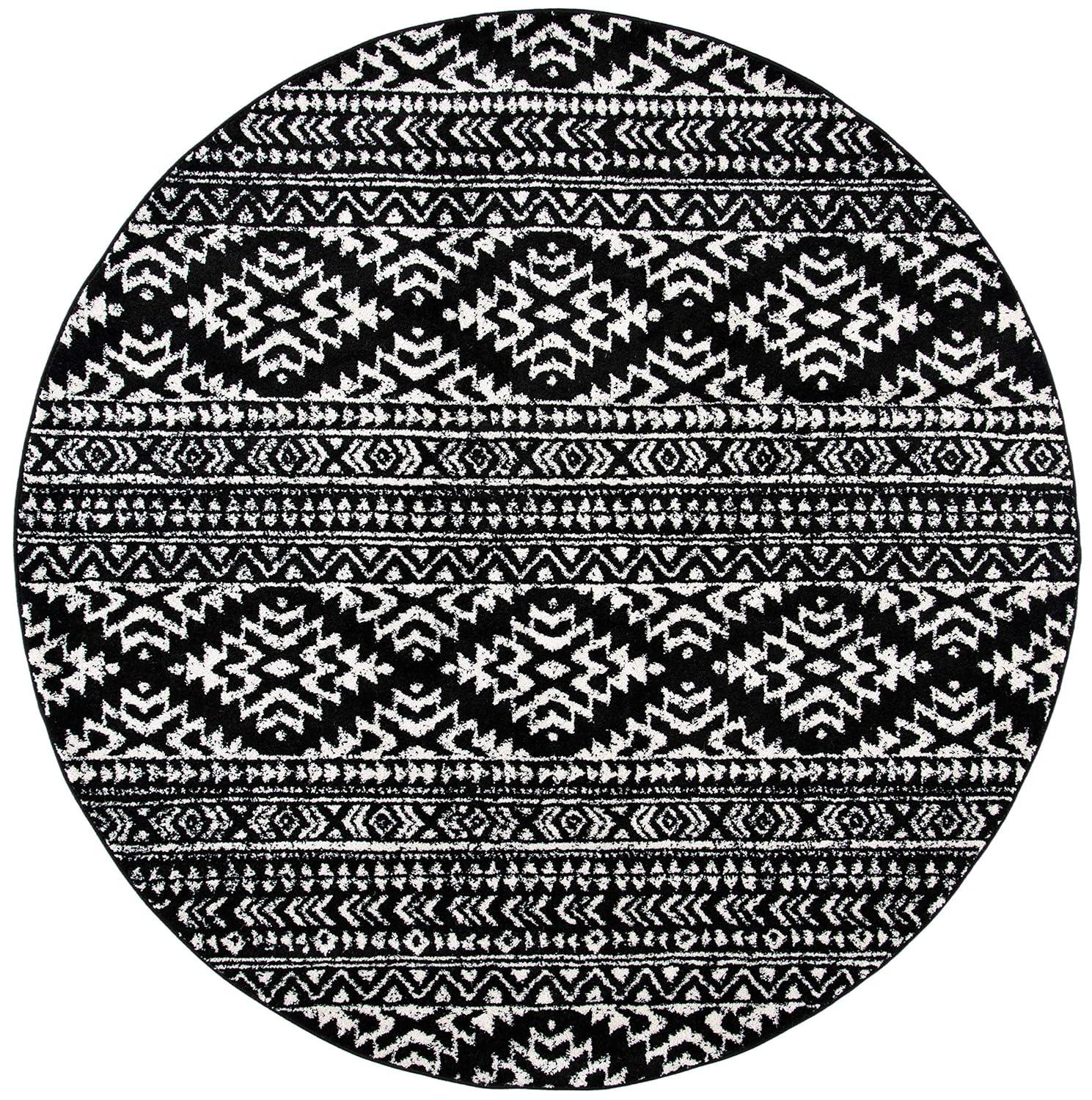 Tulum TUL272 Power Loomed Indoor Accent Rug - Light Grey/Ivory - 3' Round - Safavieh