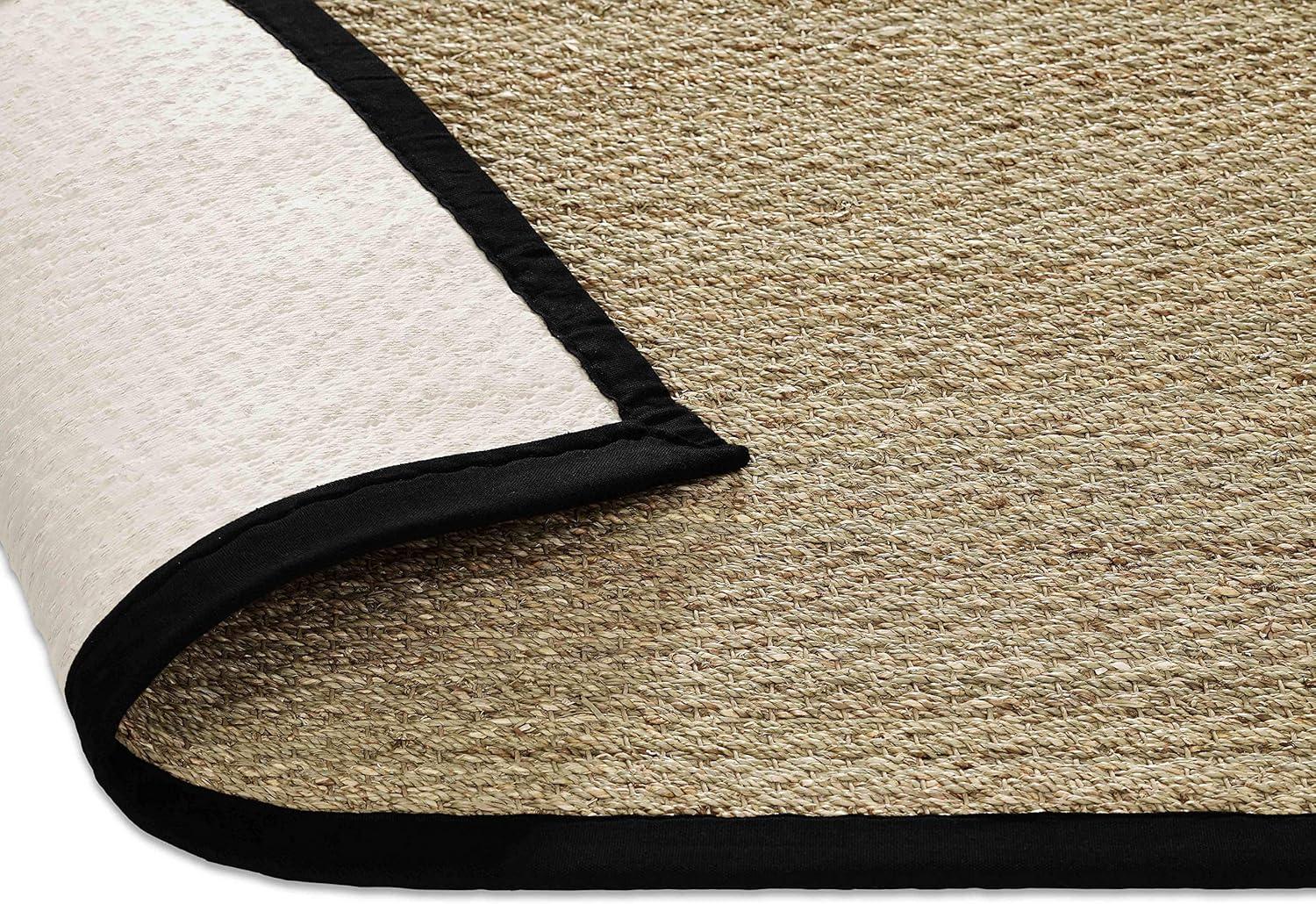 Chesapeake Seagrass Area Rug with Black border (5'x7')