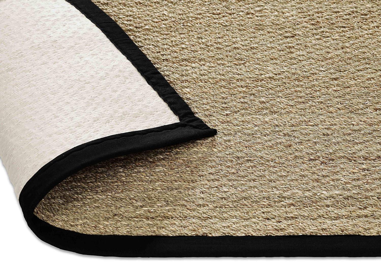 Chesapeake Seagrass Area Rug with Black border (5'x7')